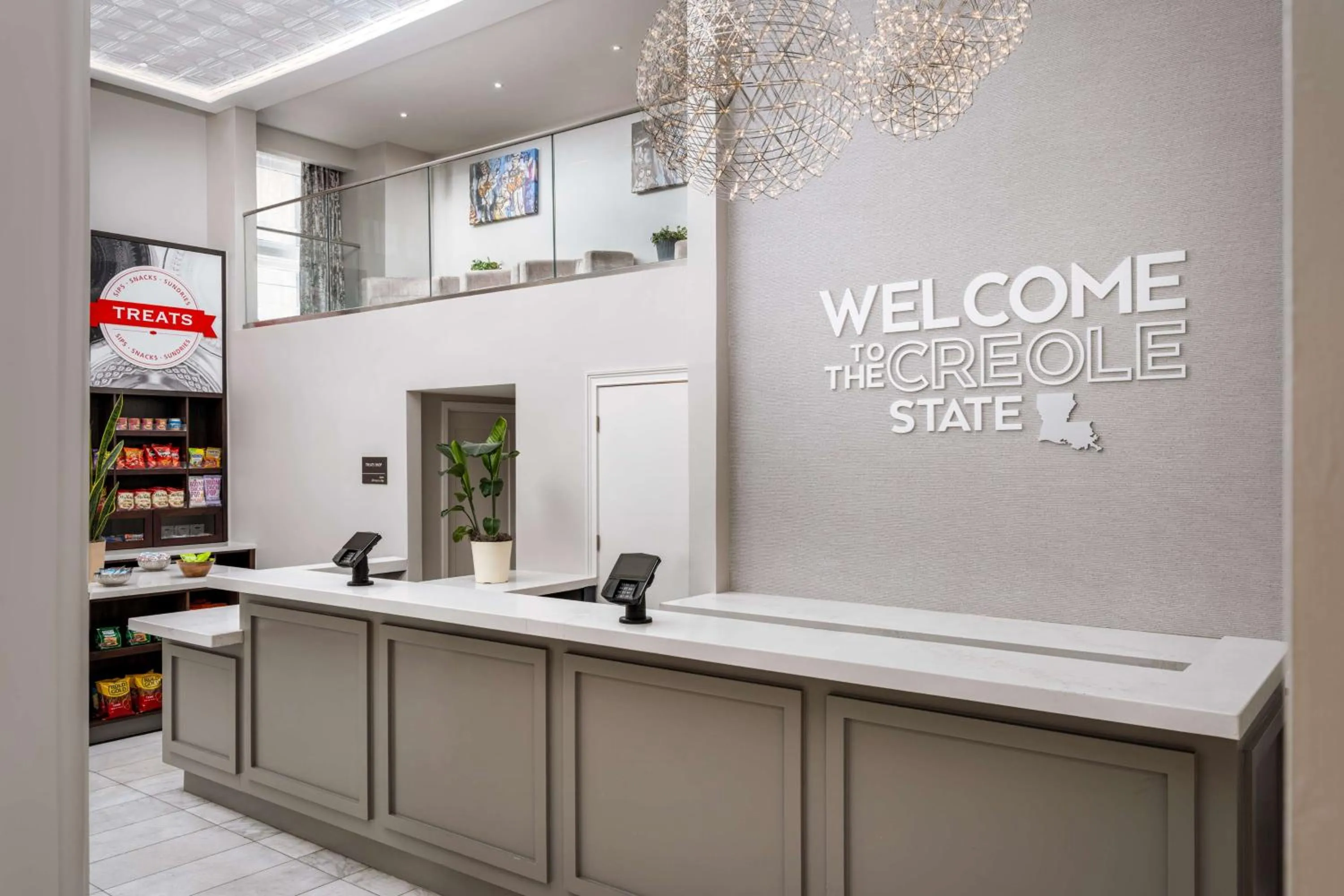 Lobby or reception in Hampton Inn & Suites New Orleans Canal St. French Quarter