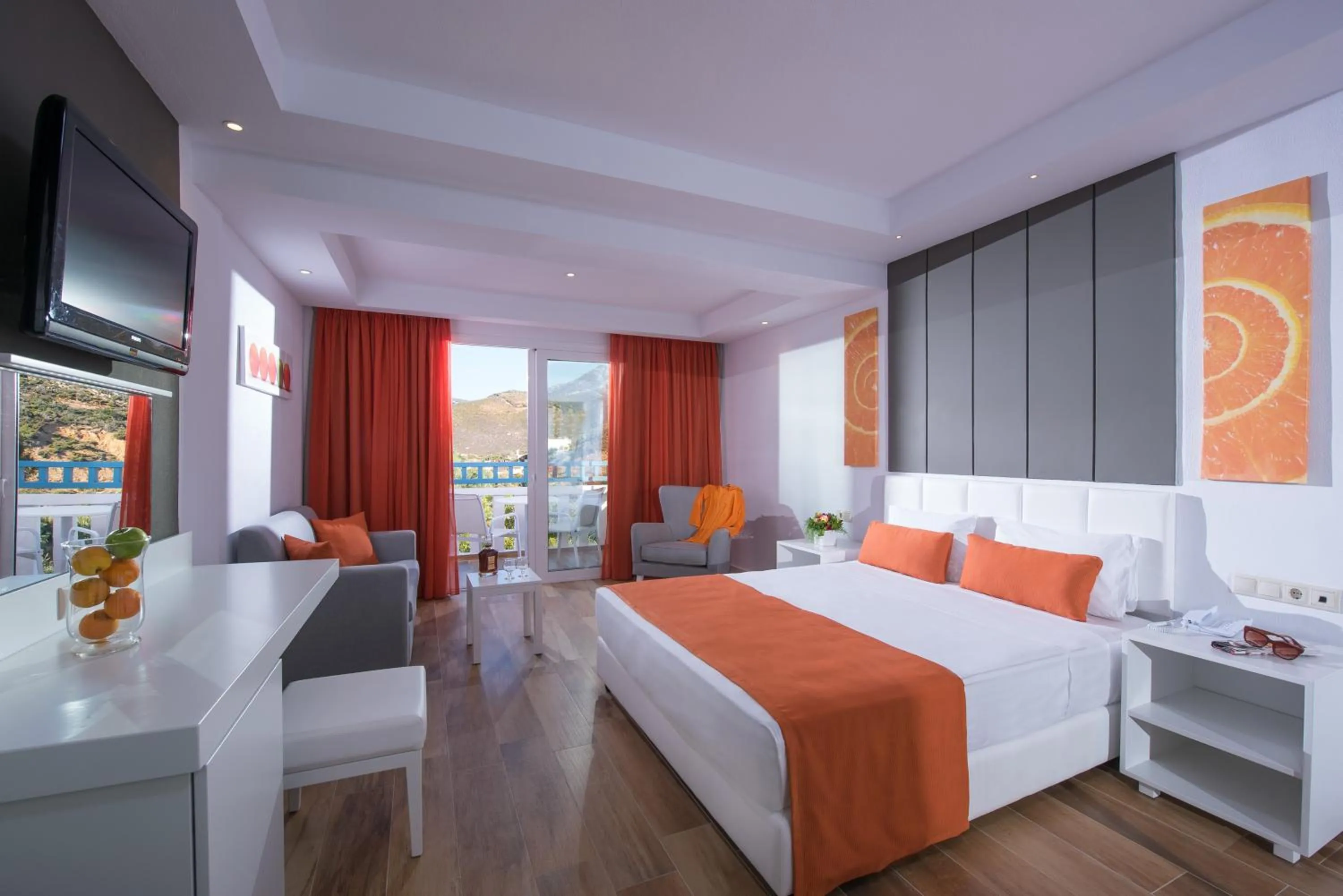 Bedroom, Bed in Fodele Beach Water Park Resort