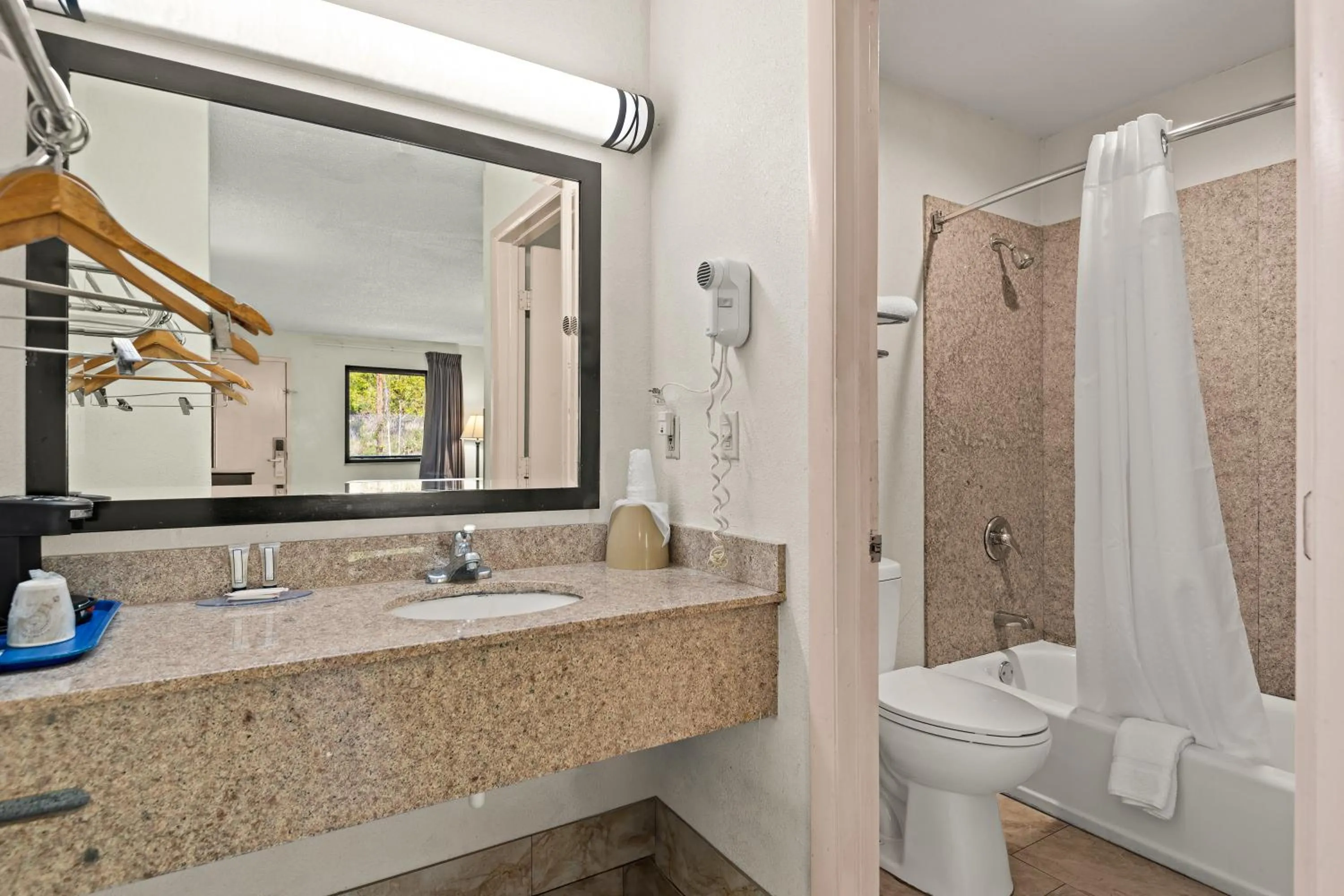 Shower in Americas Best Value Inn Laurel