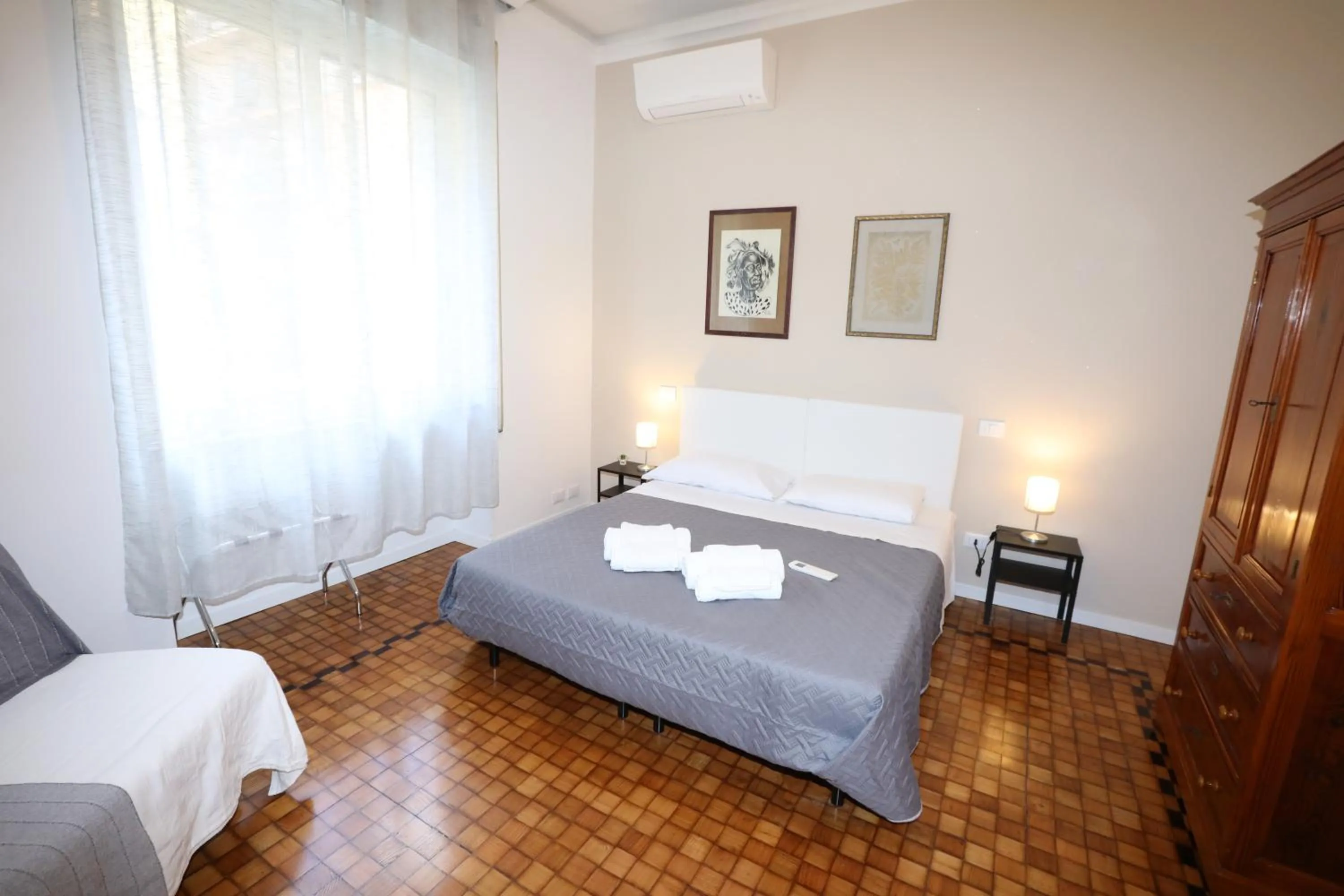 Bed in Unique luxury apartment and rooms