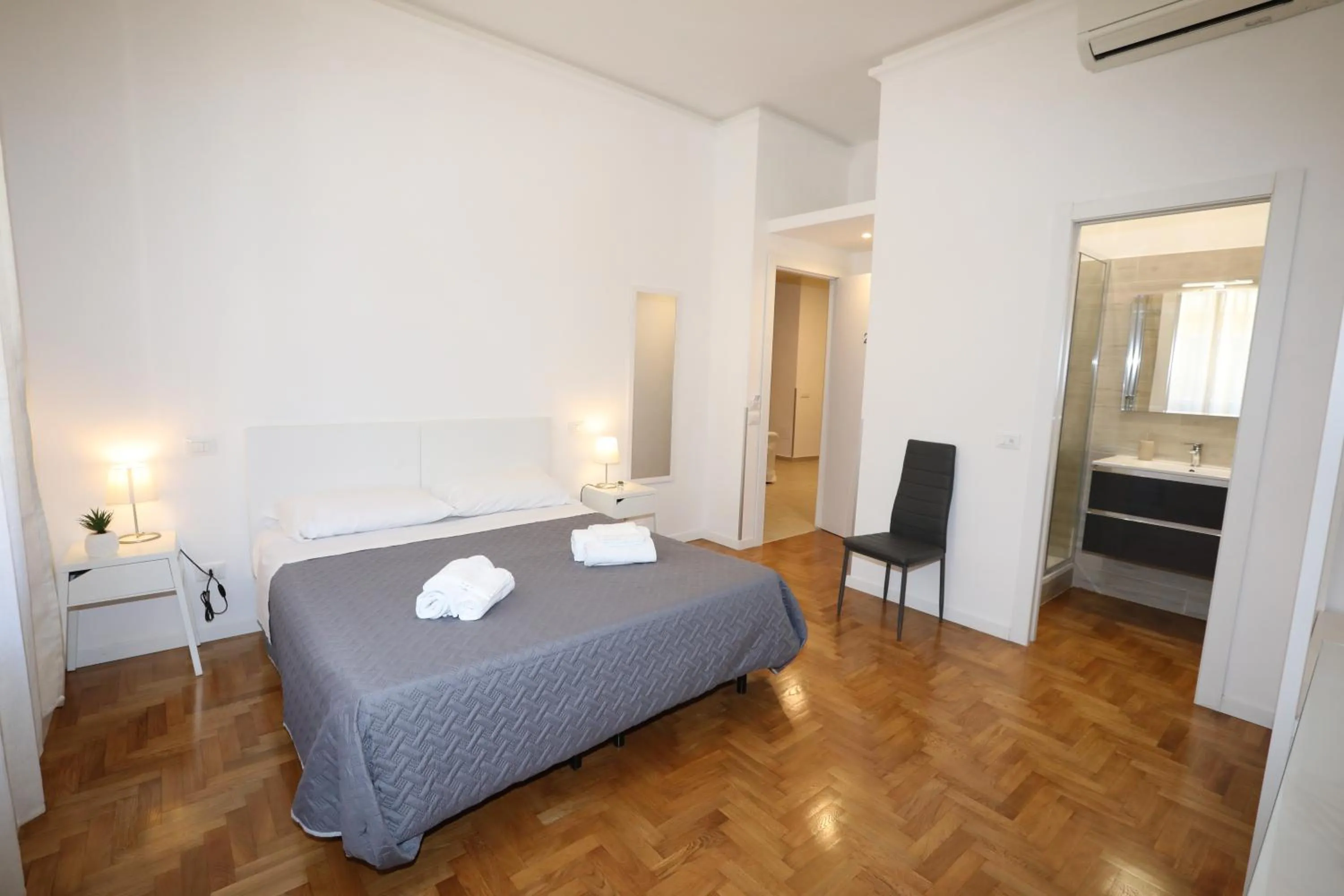 Bed in Unique luxury apartment and rooms