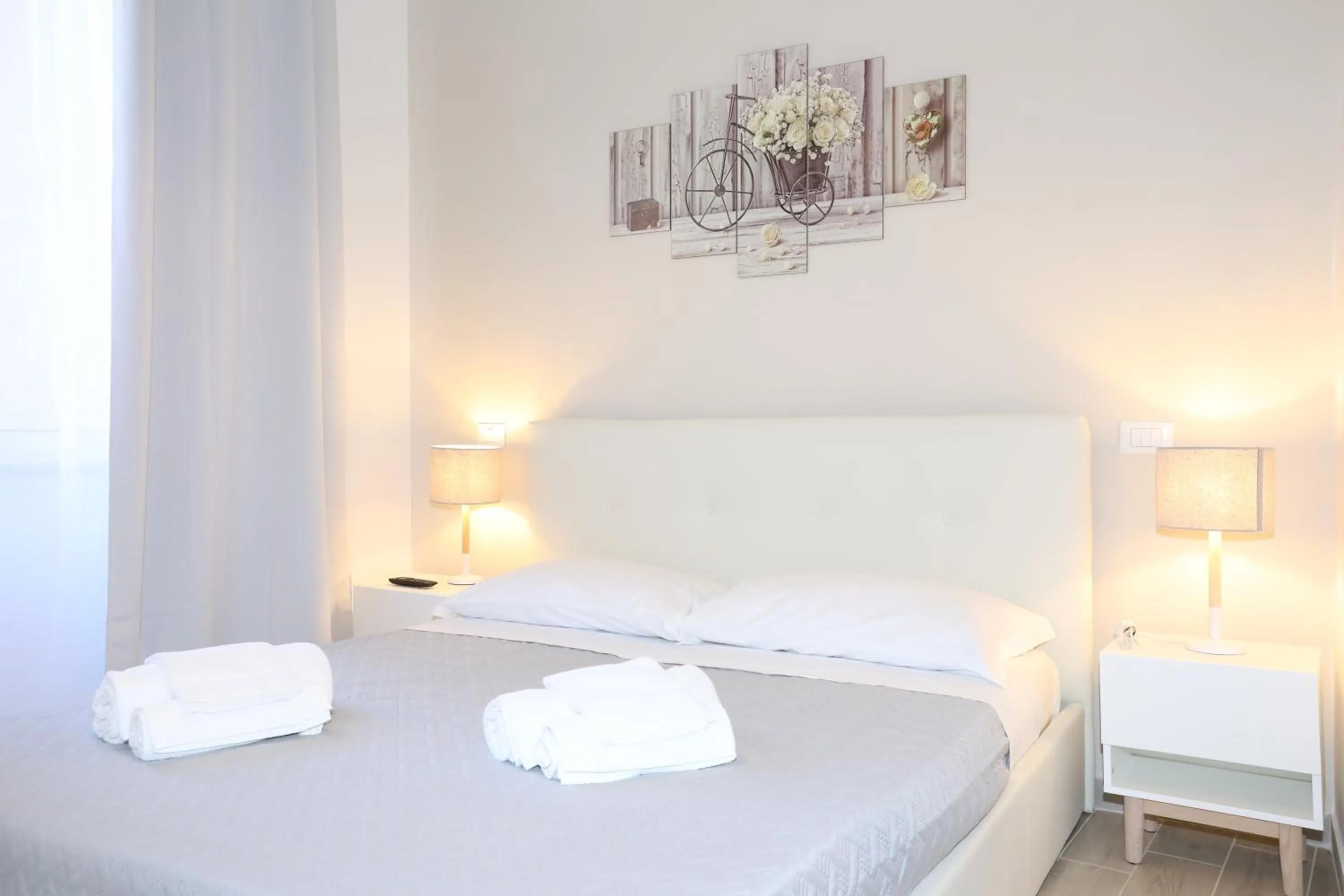 Bed in Unique luxury apartment and rooms