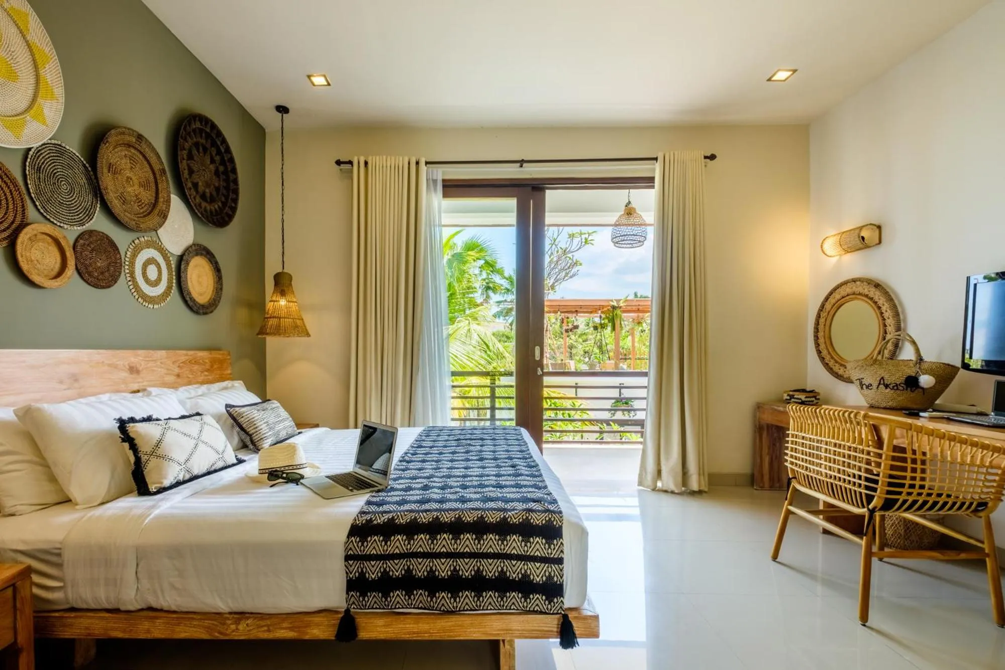 Photo of the whole room, Bed in The Akasha Seminyak Bali Boutique Hotel