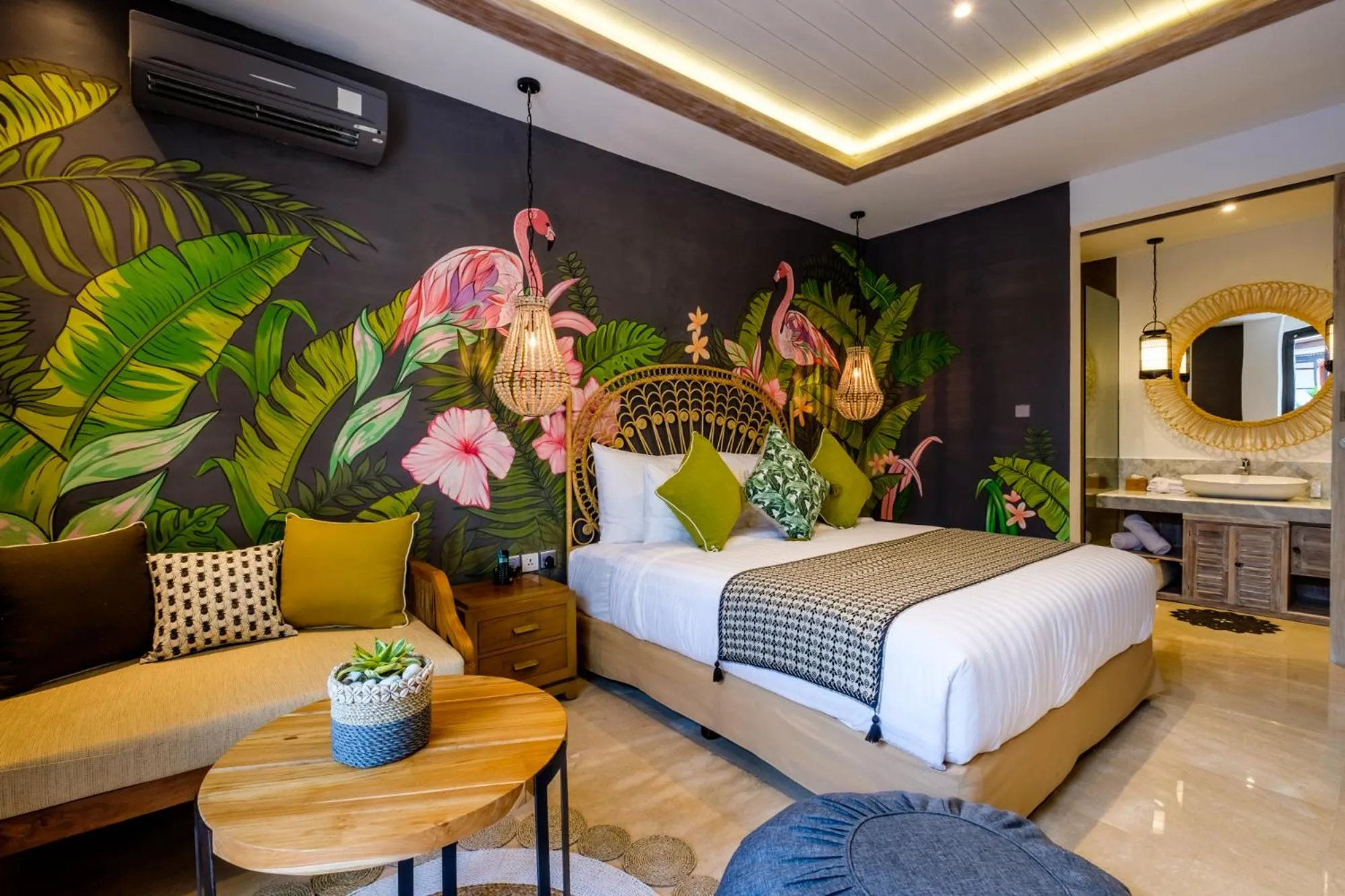 Bed in The Akasha Seminyak Bali Boutique Hotel