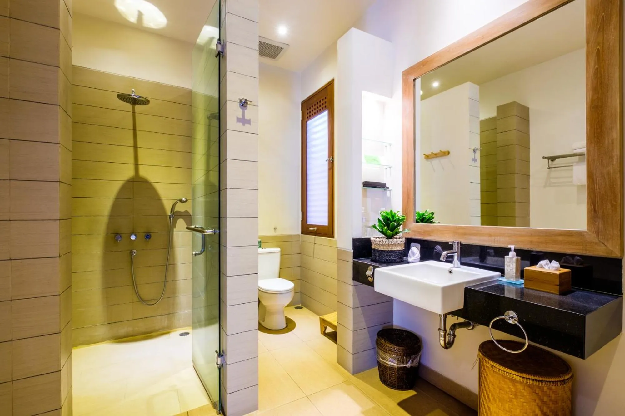 Shower in The Akasha Seminyak Bali Boutique Hotel