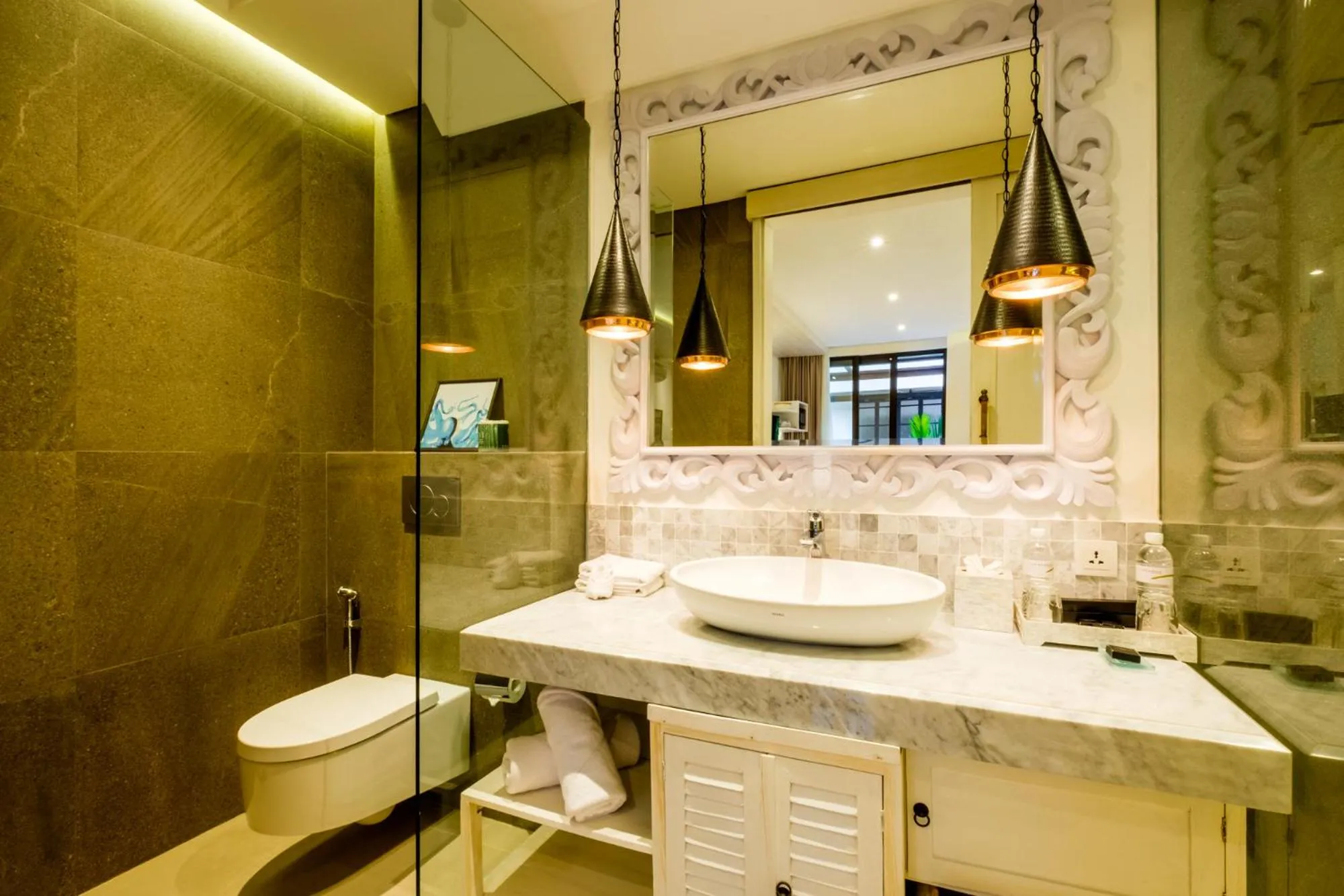 Shower in The Akasha Seminyak Bali Boutique Hotel