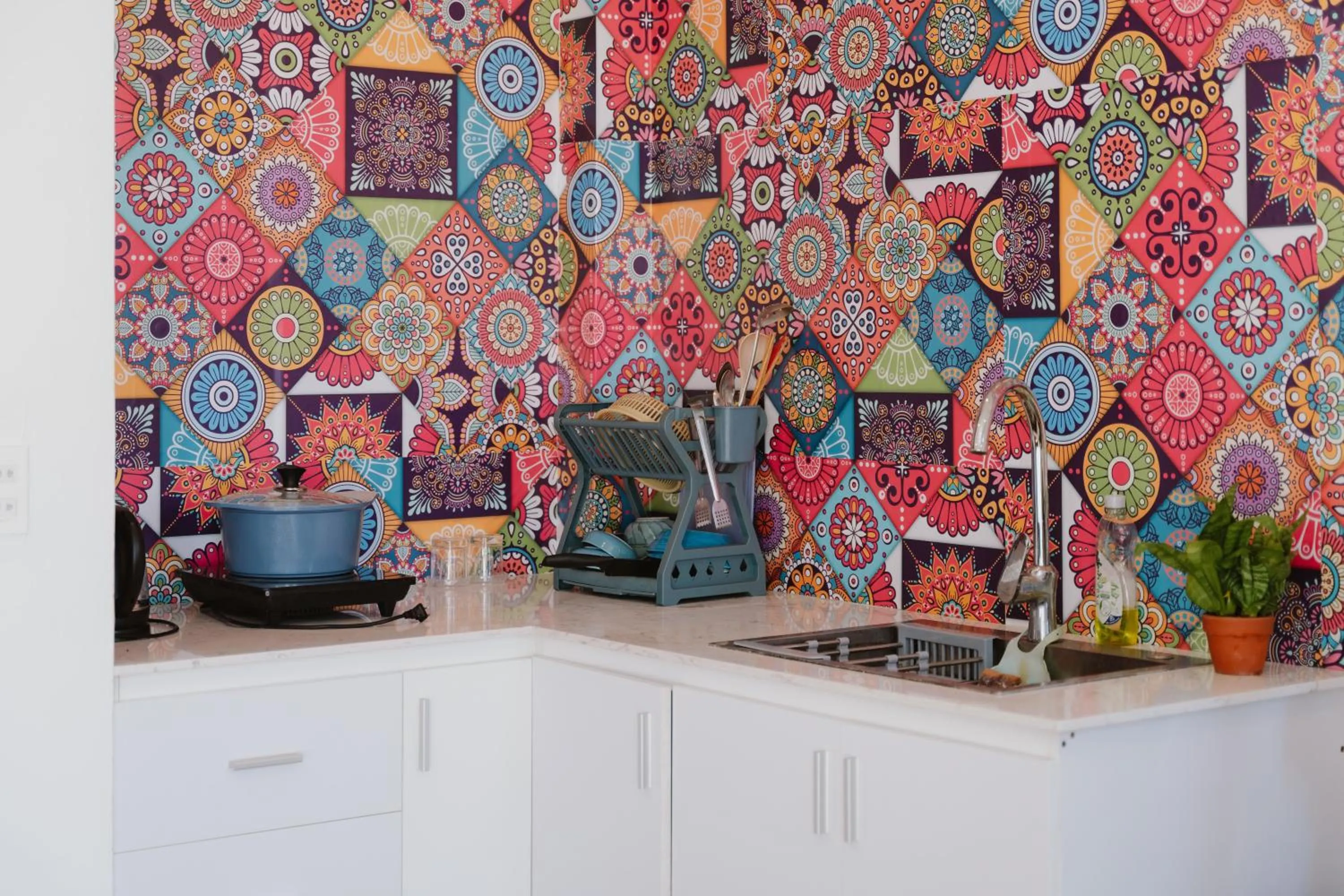 Kitchen or kitchenette in Ngàn Phố Studio & Love Hotel