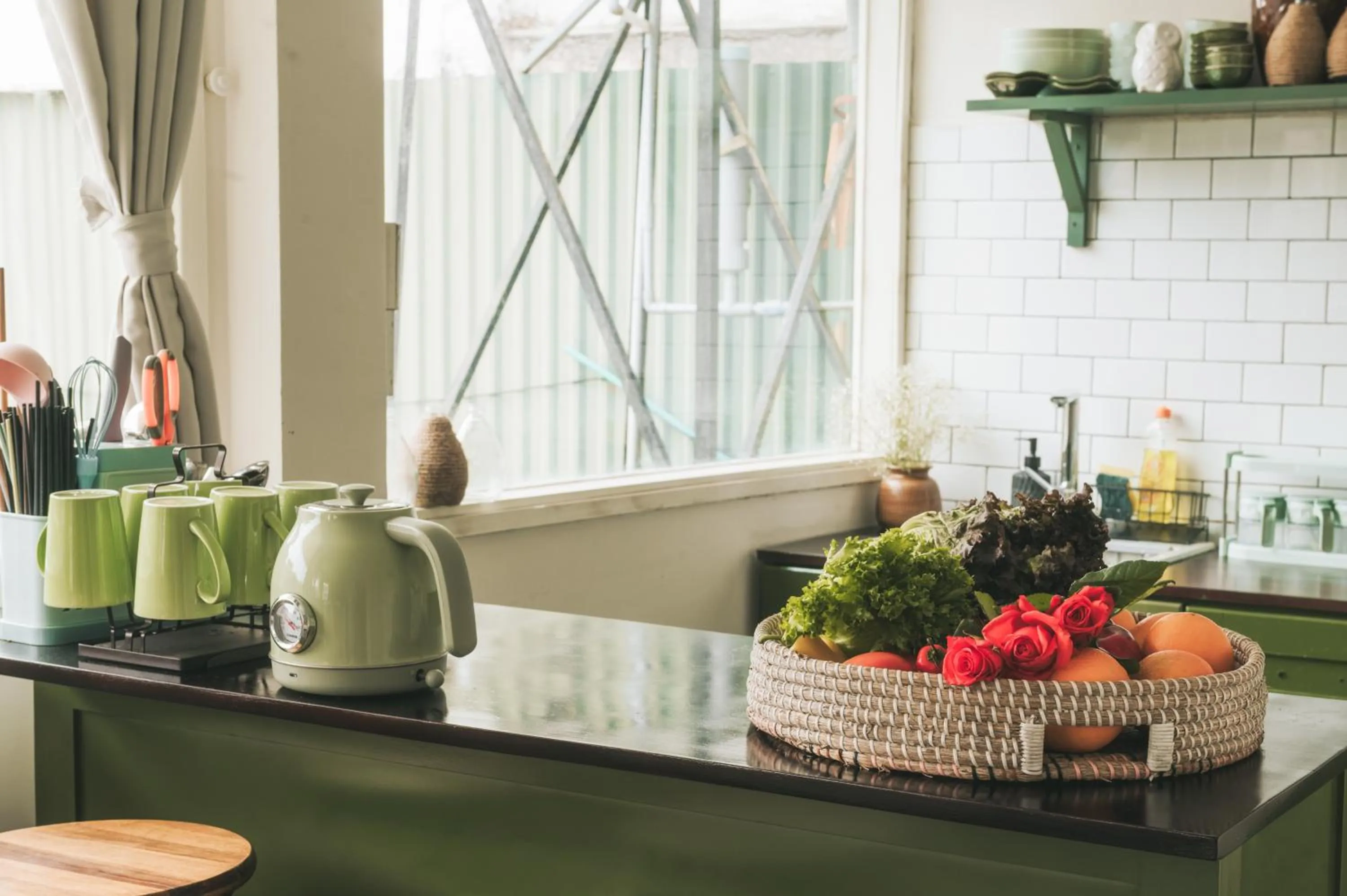 Kitchen or kitchenette in Ngàn Phố Studio & Love Hotel