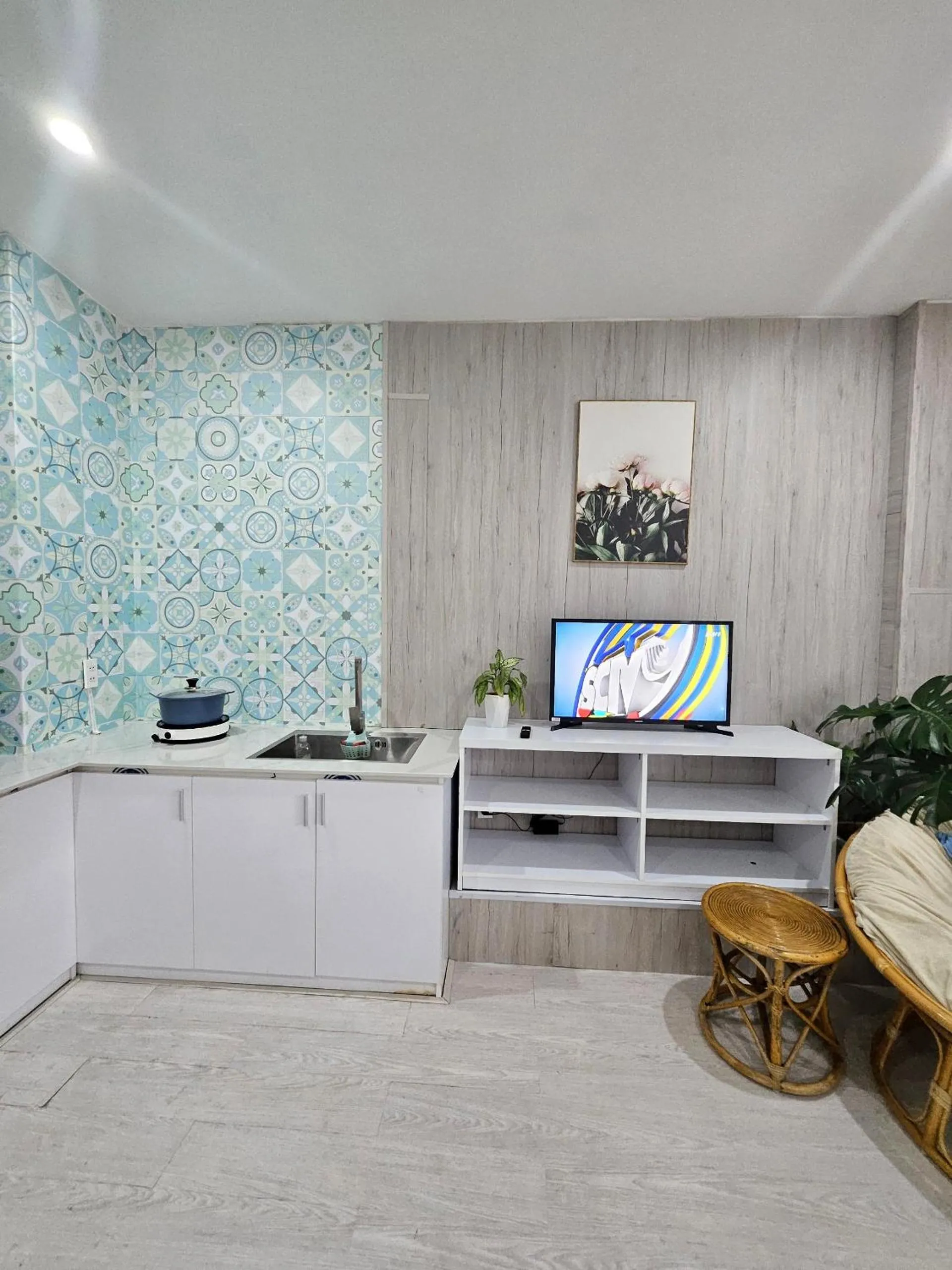 Kitchen or kitchenette in Ngàn Phố Studio & Love Hotel