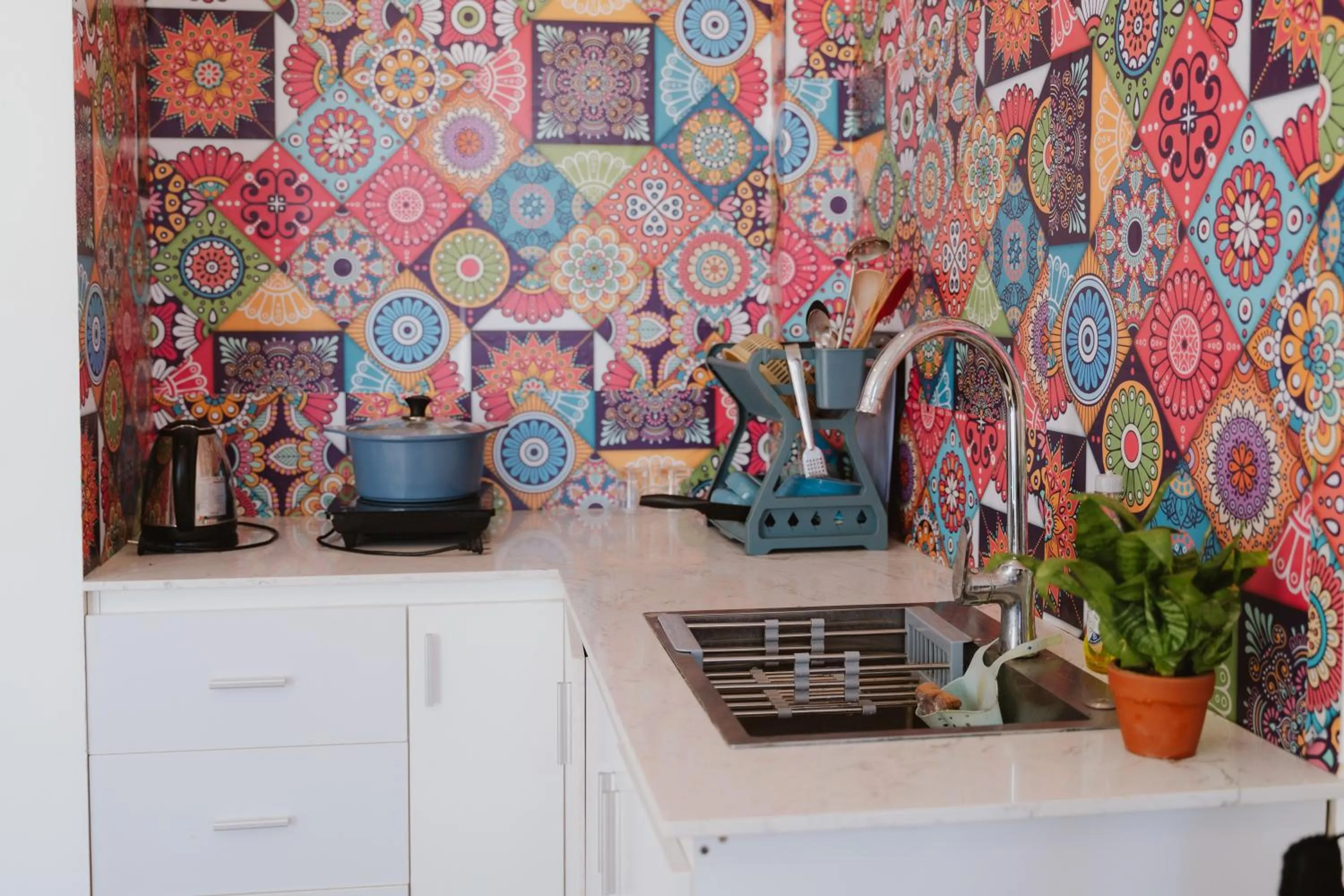 Kitchen or kitchenette in Ngàn Phố Studio & Love Hotel