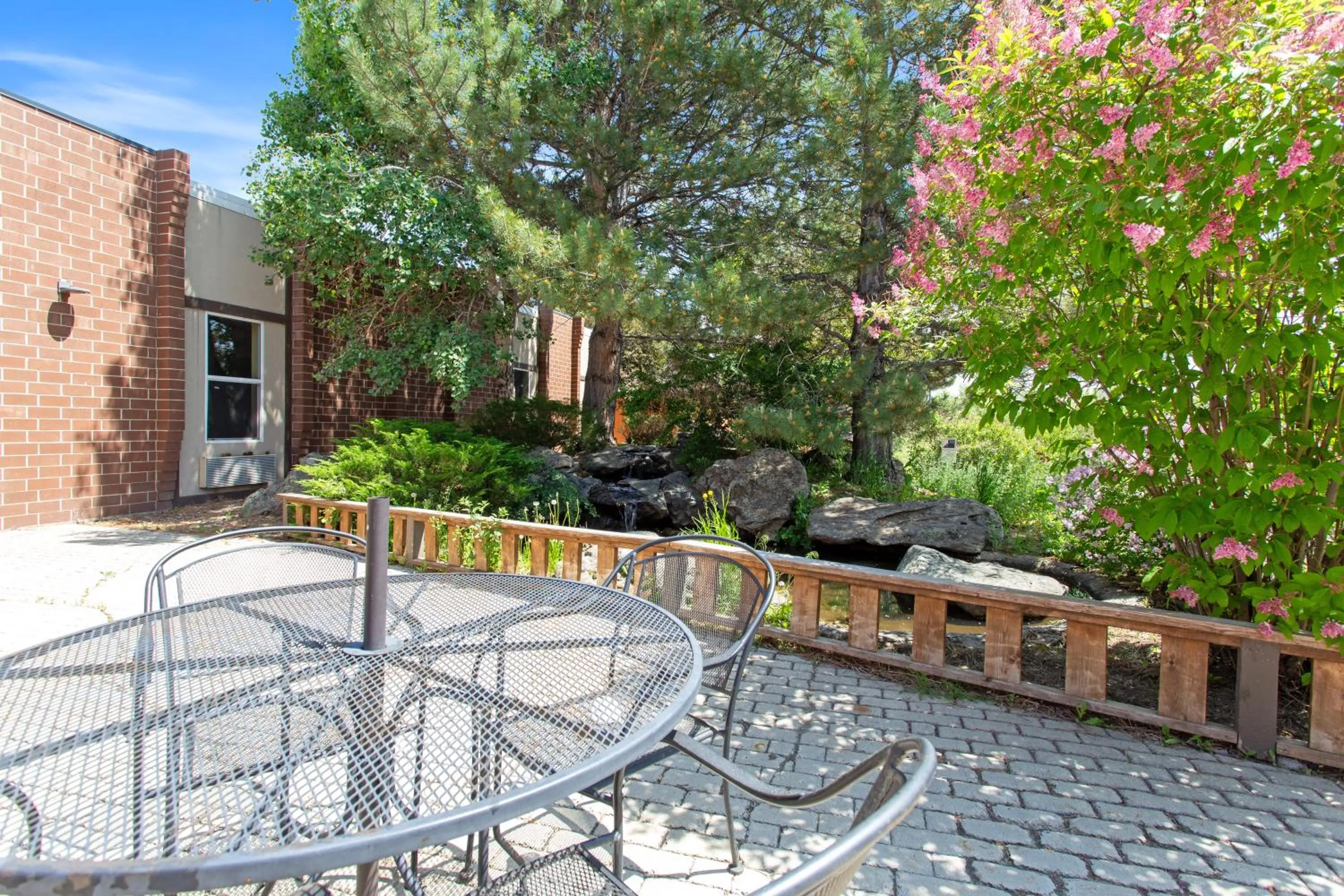 Patio in Studio 6 Suites Butte MT I-90 I-15