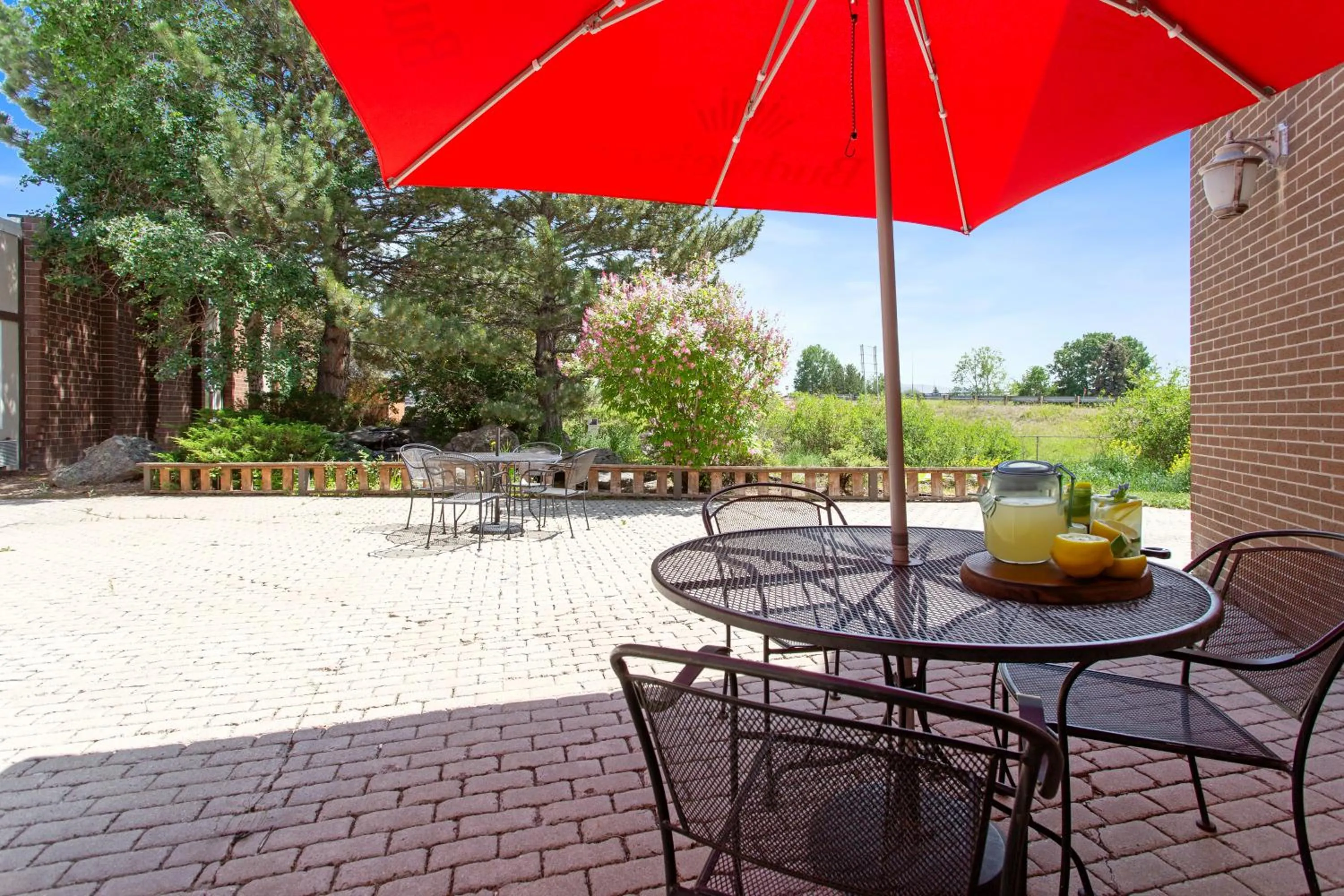 Patio in Studio 6 Suites Butte MT I-90 I-15