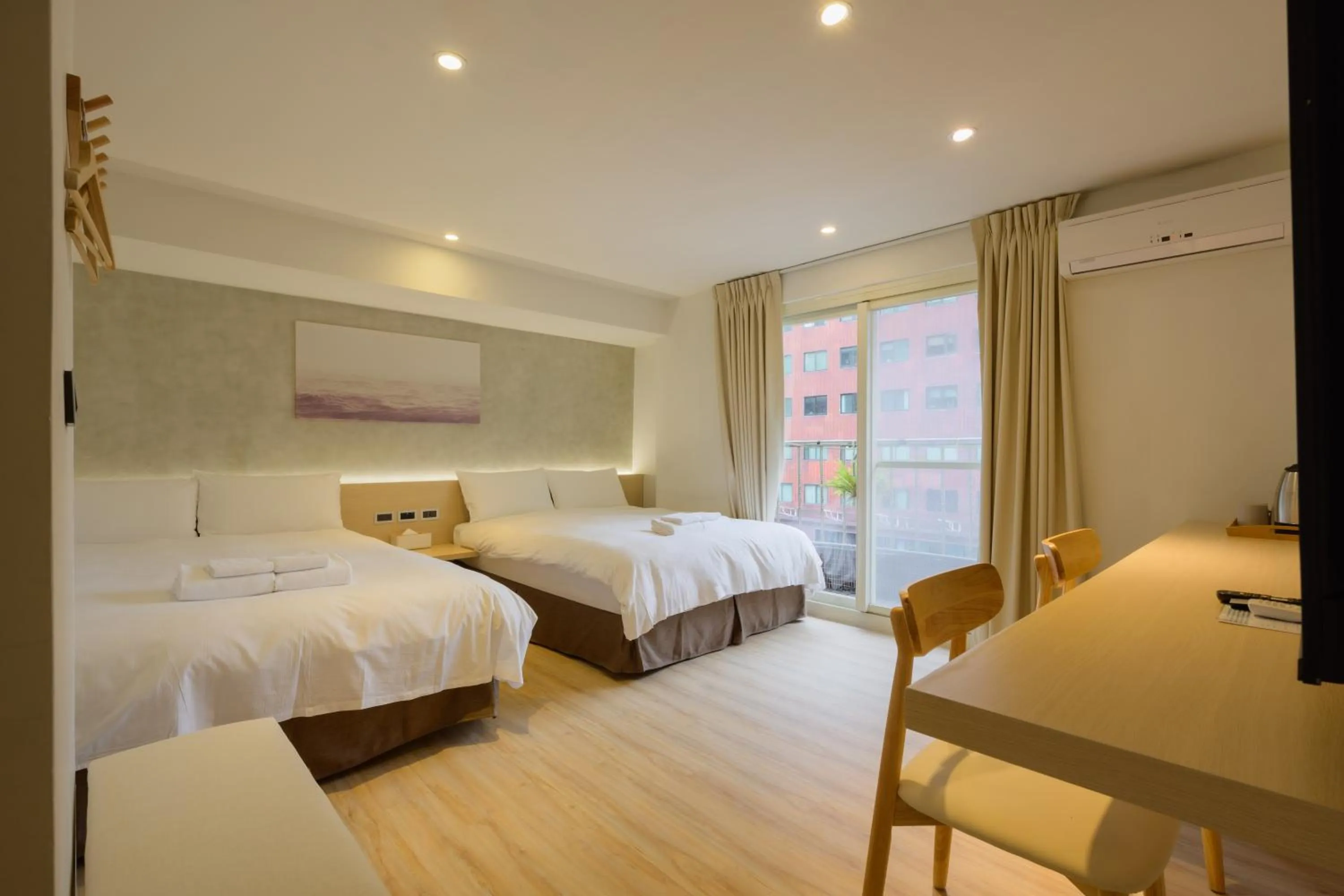 Bed in Members Hotel at Taipei 101