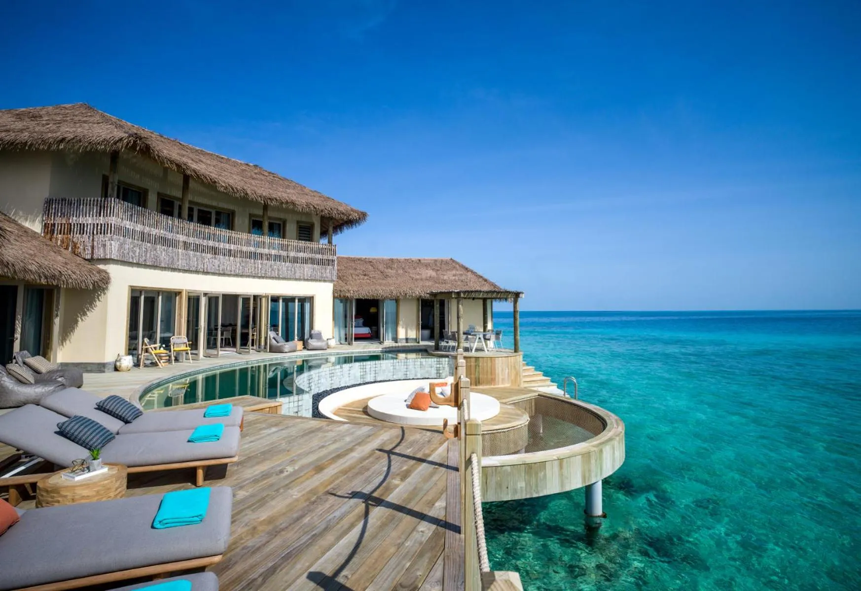 Patio in Intercontinental Maldives Maamunagau Resort with Club benefits by IHG