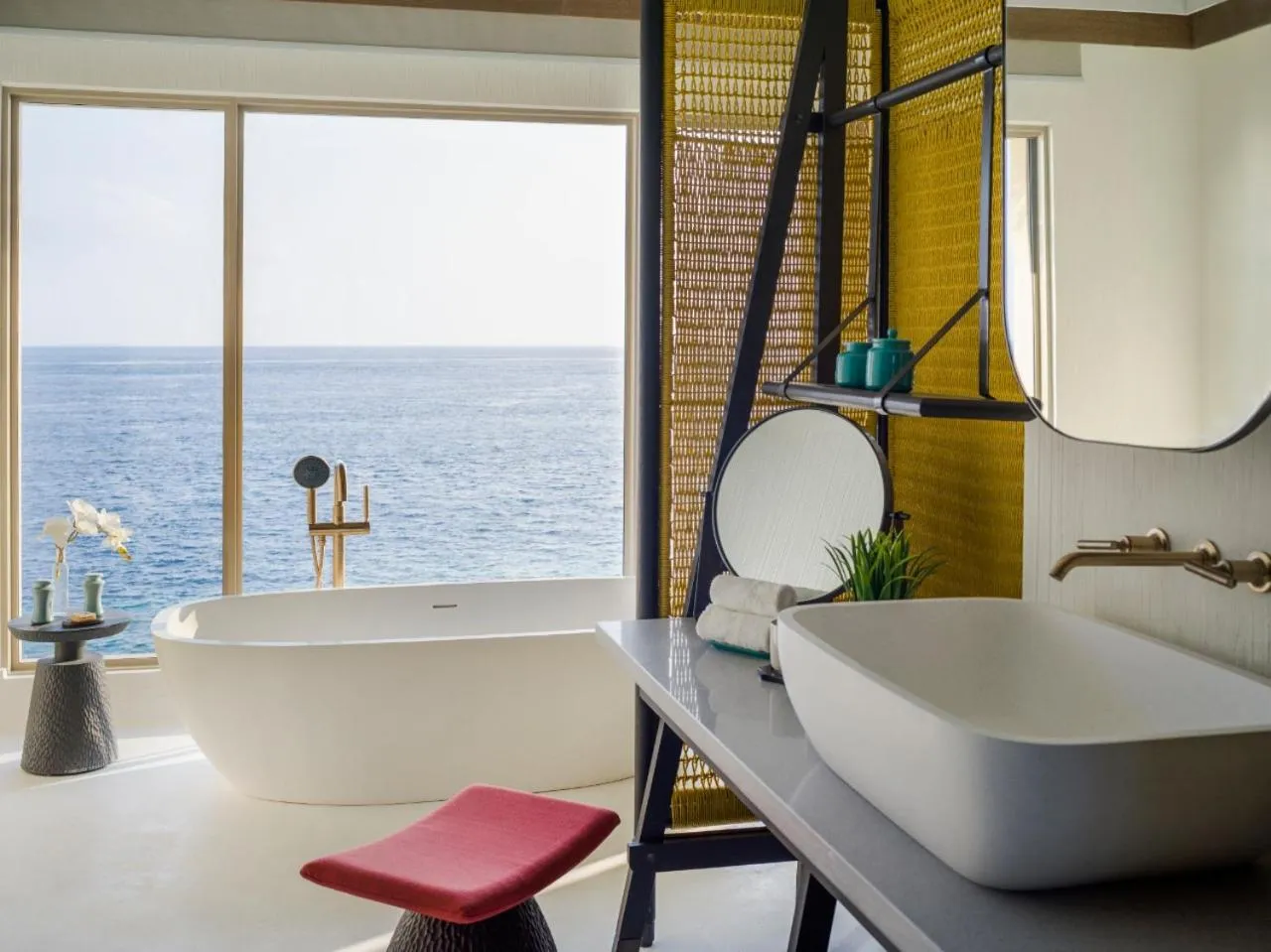 Bathroom in Intercontinental Maldives Maamunagau Resort with Club benefits by IHG