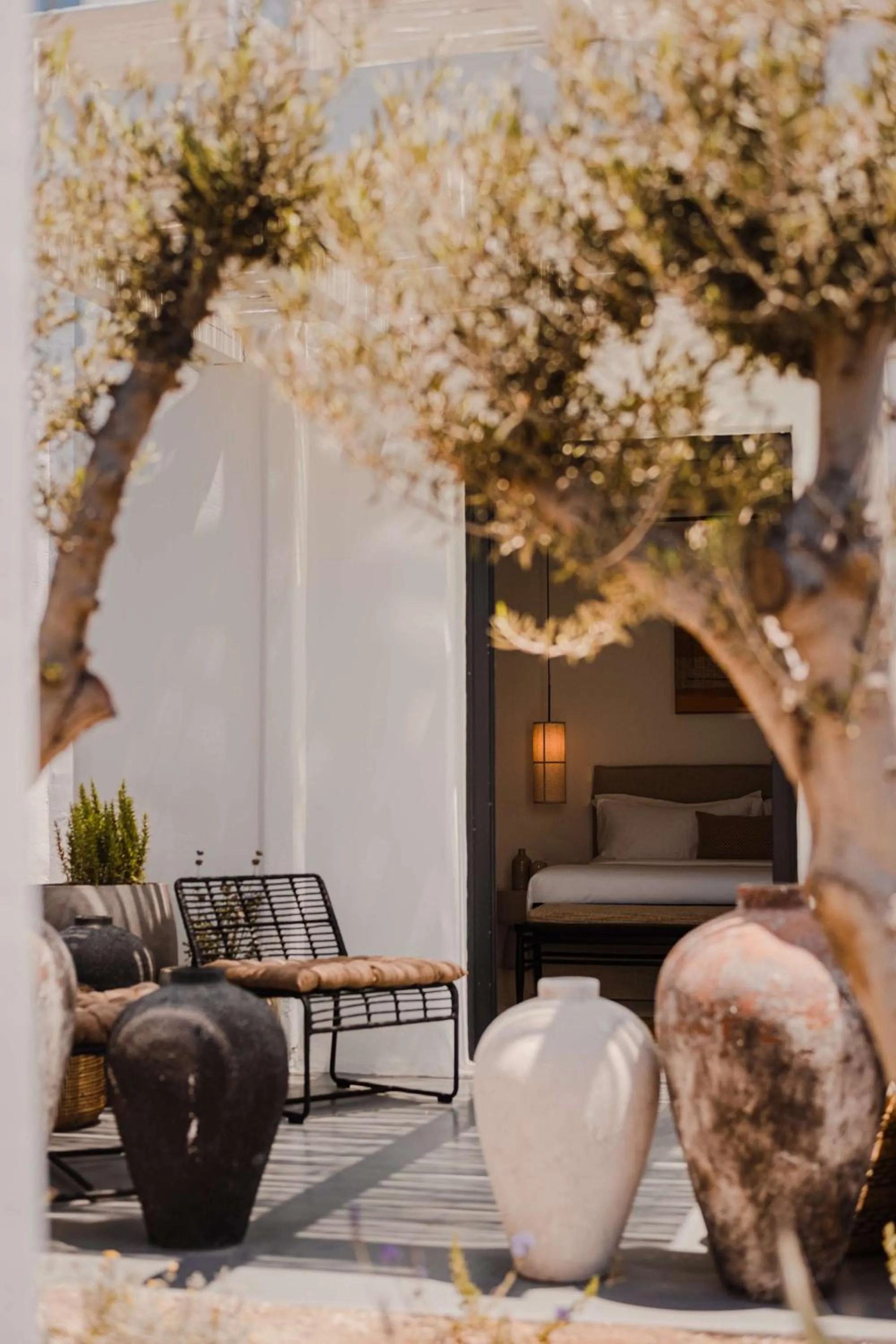 Patio in Nobu Hotel Santorini