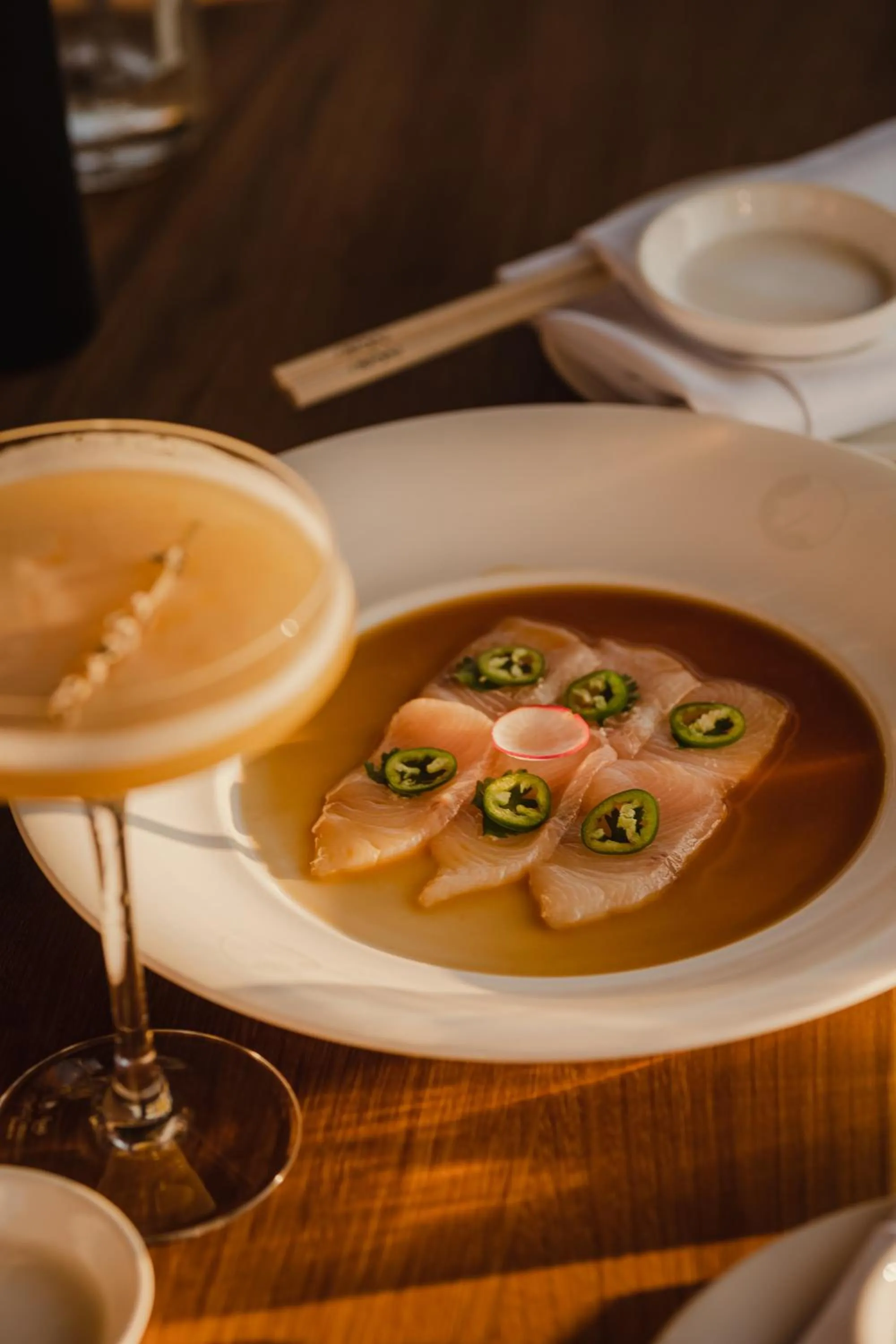 Food and drinks in Nobu Hotel Santorini