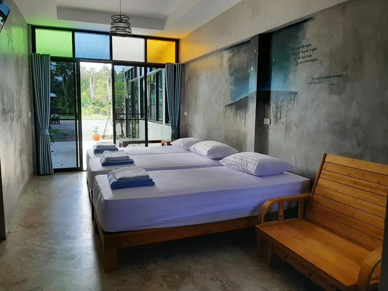 Bed in Baan Rabiangdao UthaiThani