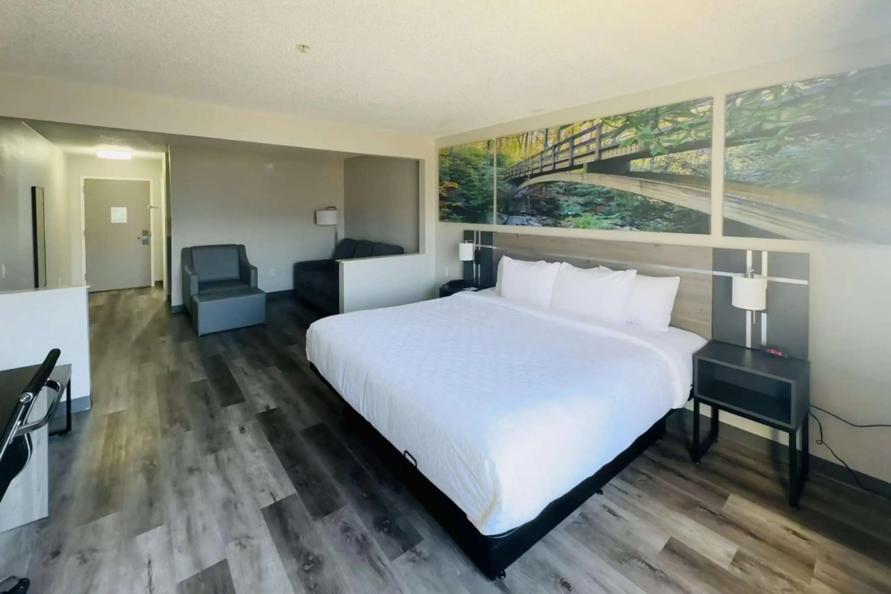 Bedroom, Bed in Clarion Pointe Albemarle