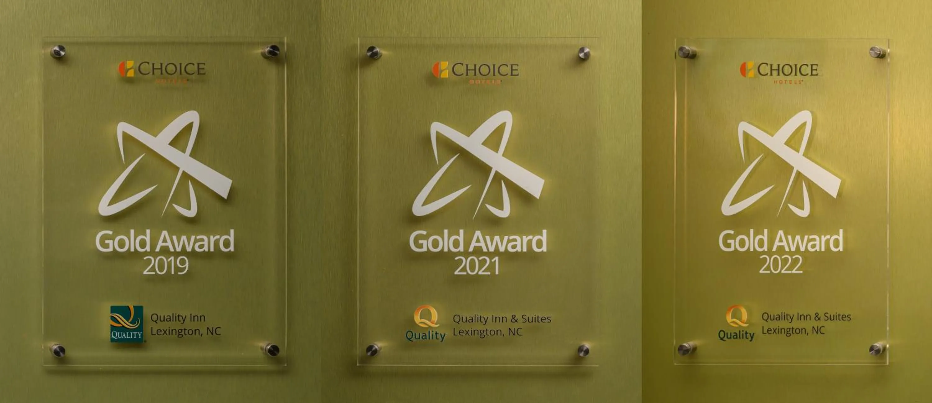 Certificate/Award in Quality Inn & Suites Lexington South