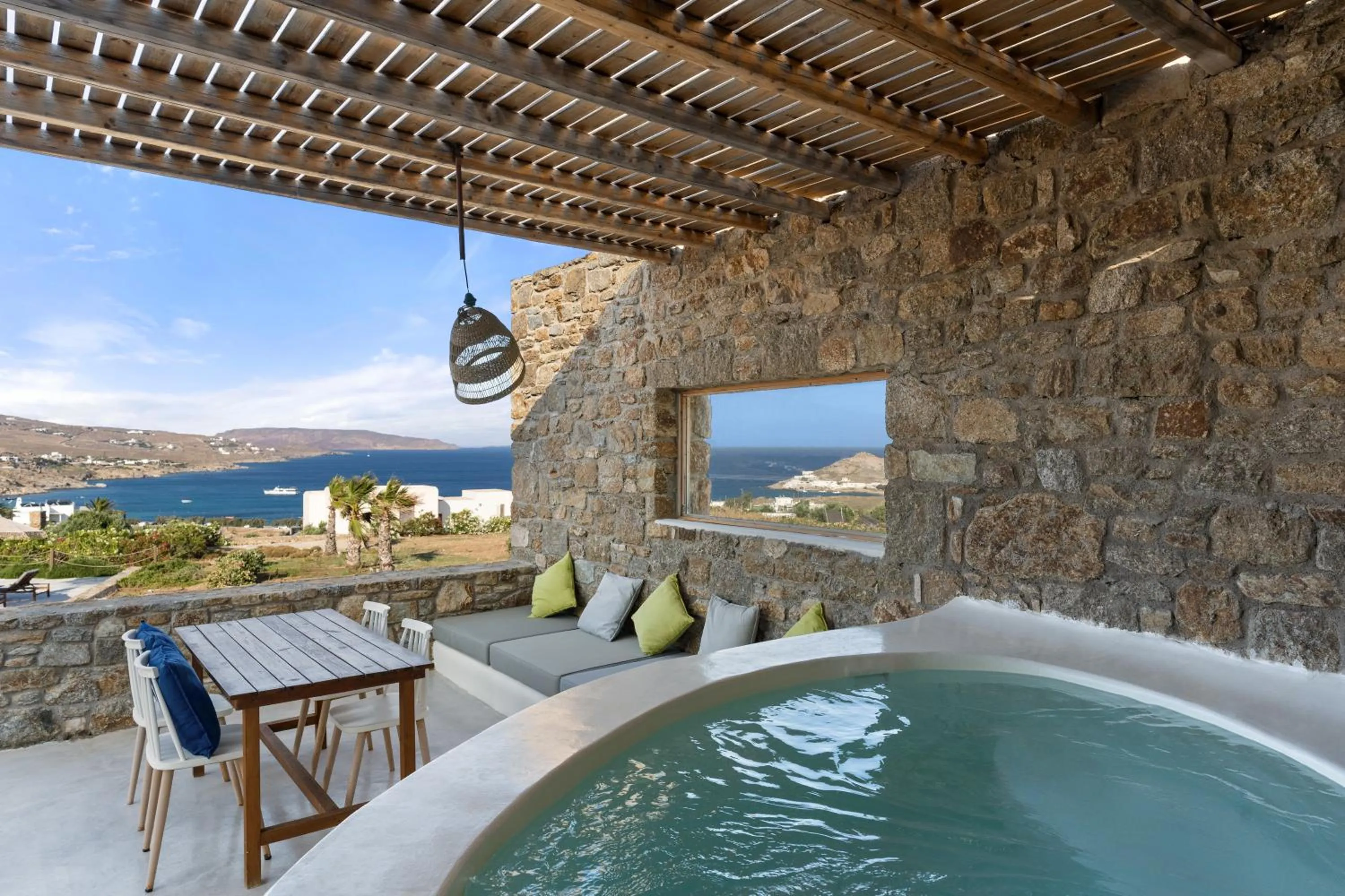 Hot Tub in Myconian Crown Suites