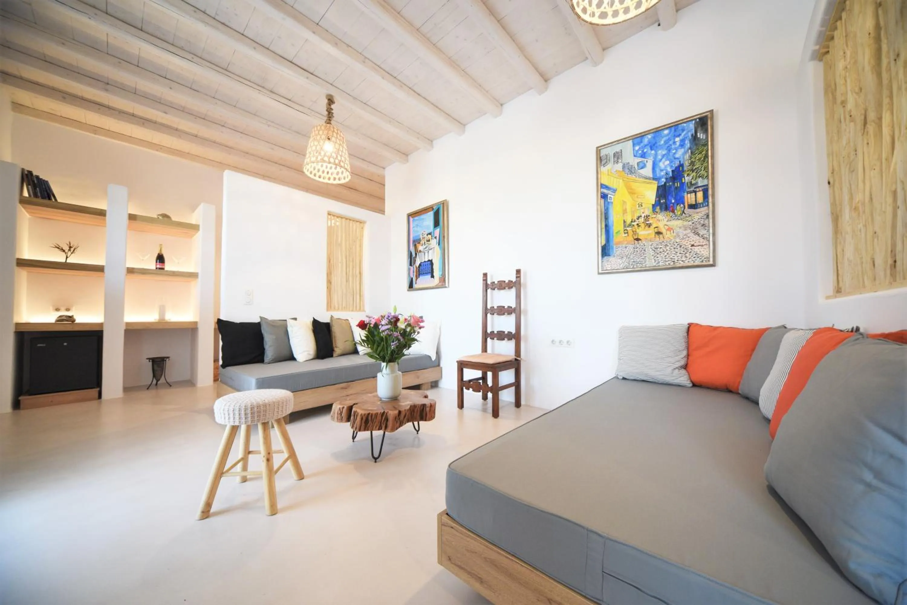 Living room in Myconian Crown Suites