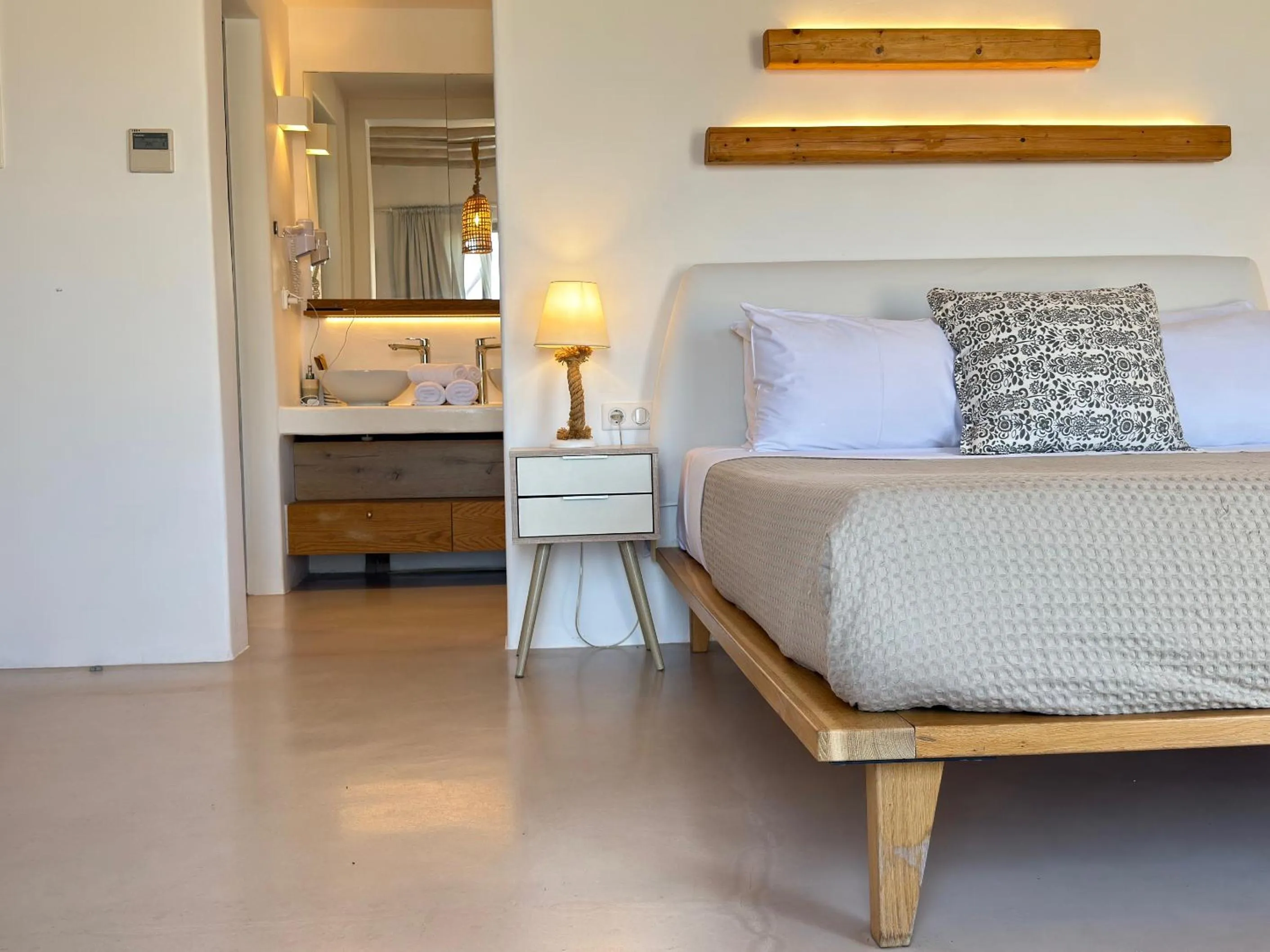 Bedroom, Bed in Myconian Crown Suites