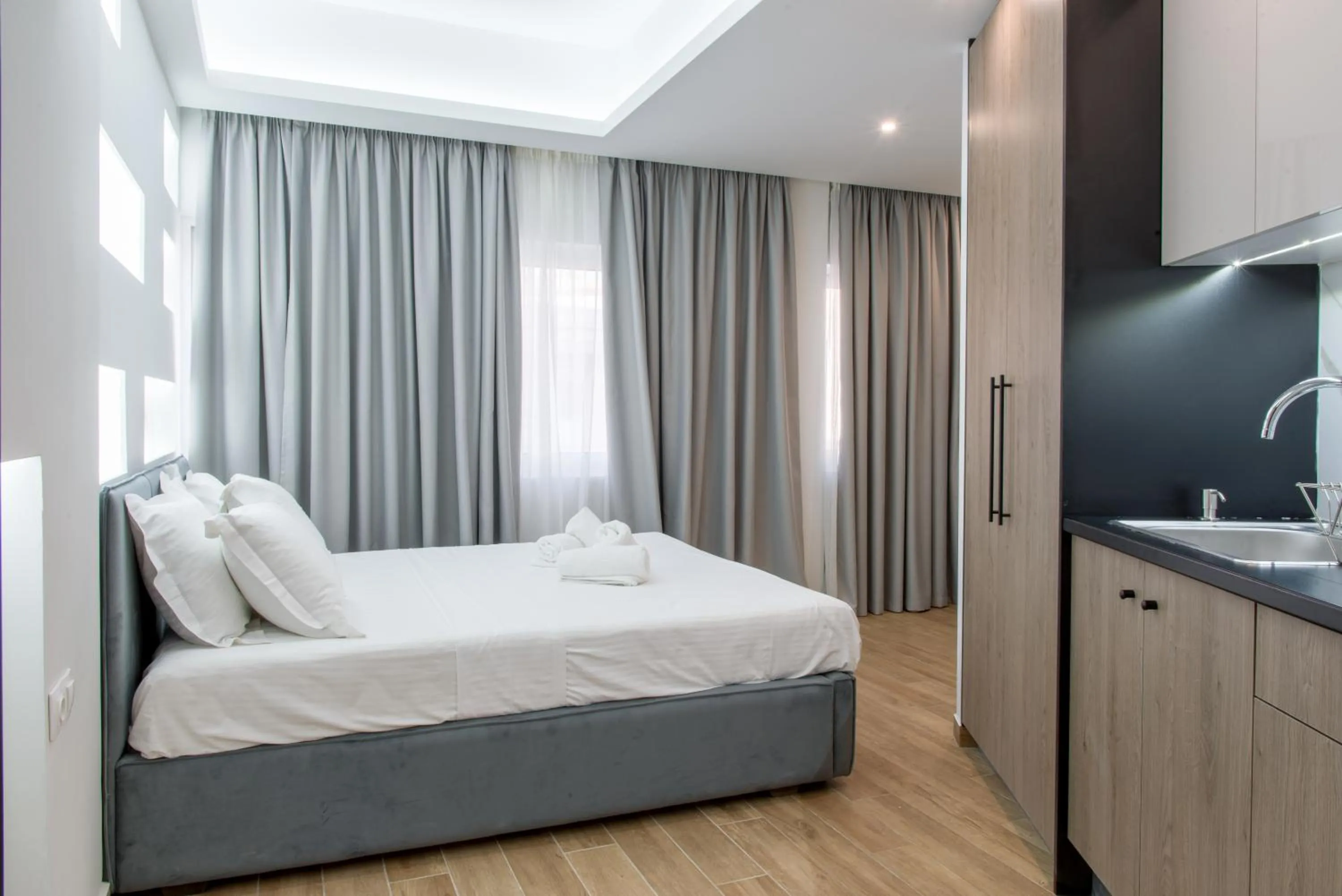 Bathroom, Bed in My Athens Place