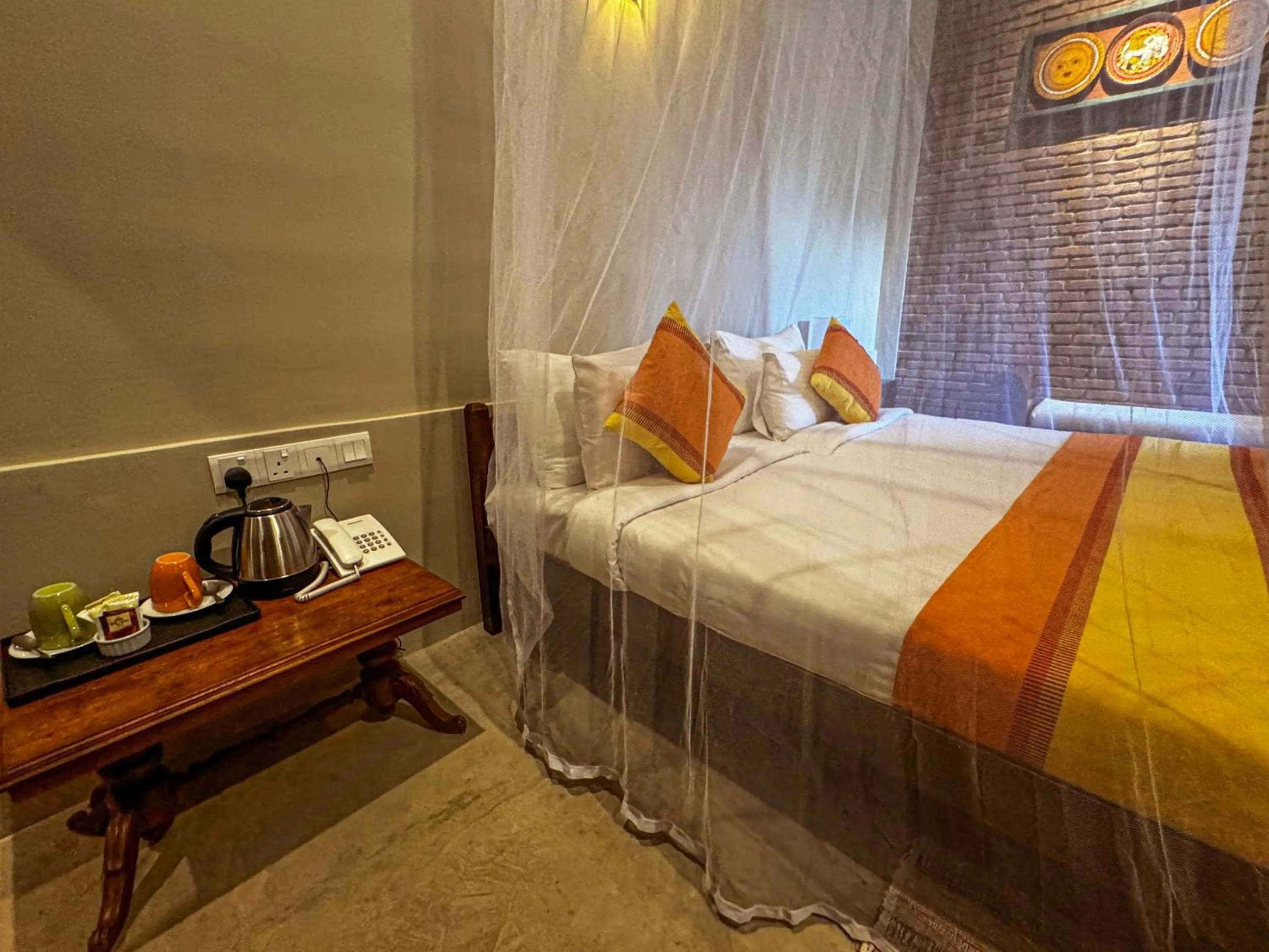 Bed in Ayur Ayur Resort & Ayurveda Retreat