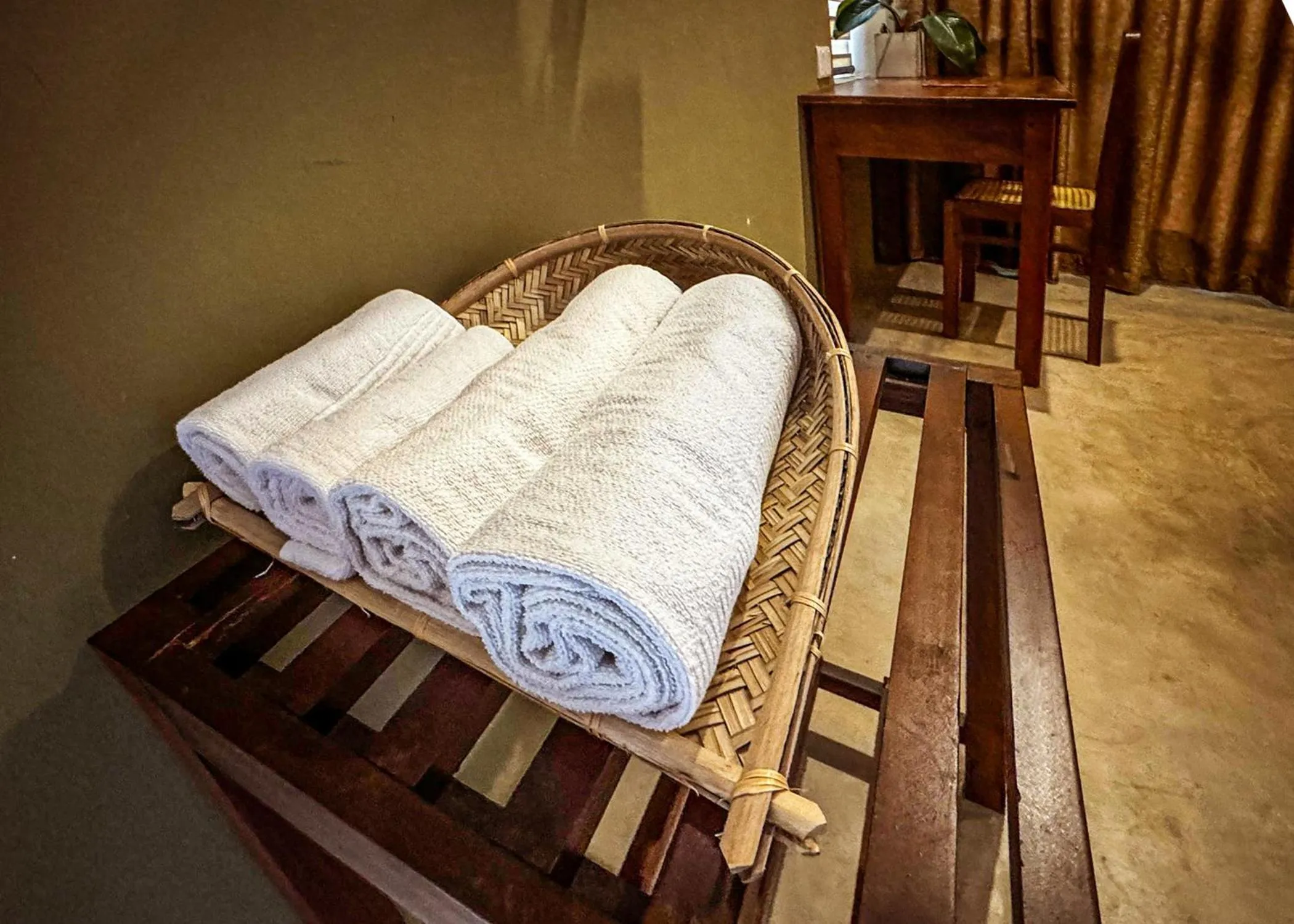 Bed in Ayur Ayur Resort & Ayurveda Retreat