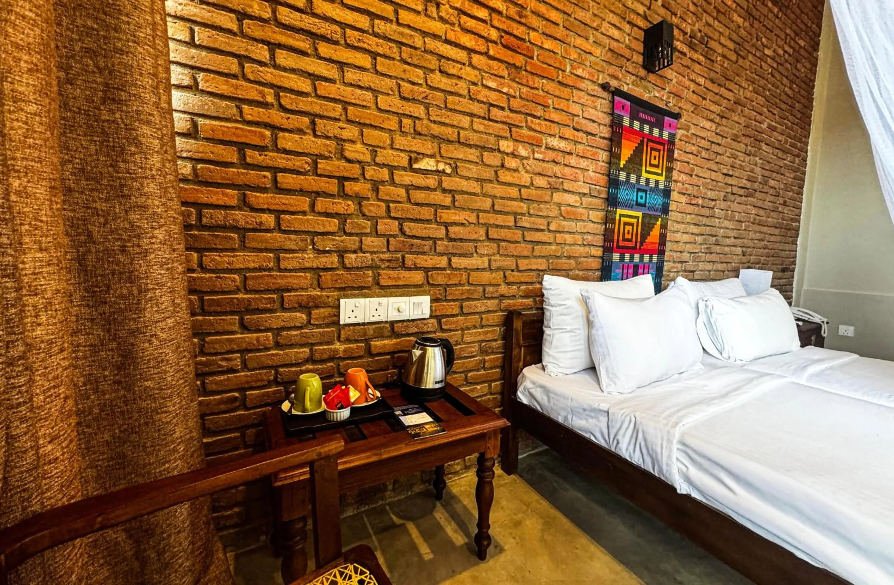 Bed in Ayur Ayur Resort & Ayurveda Retreat