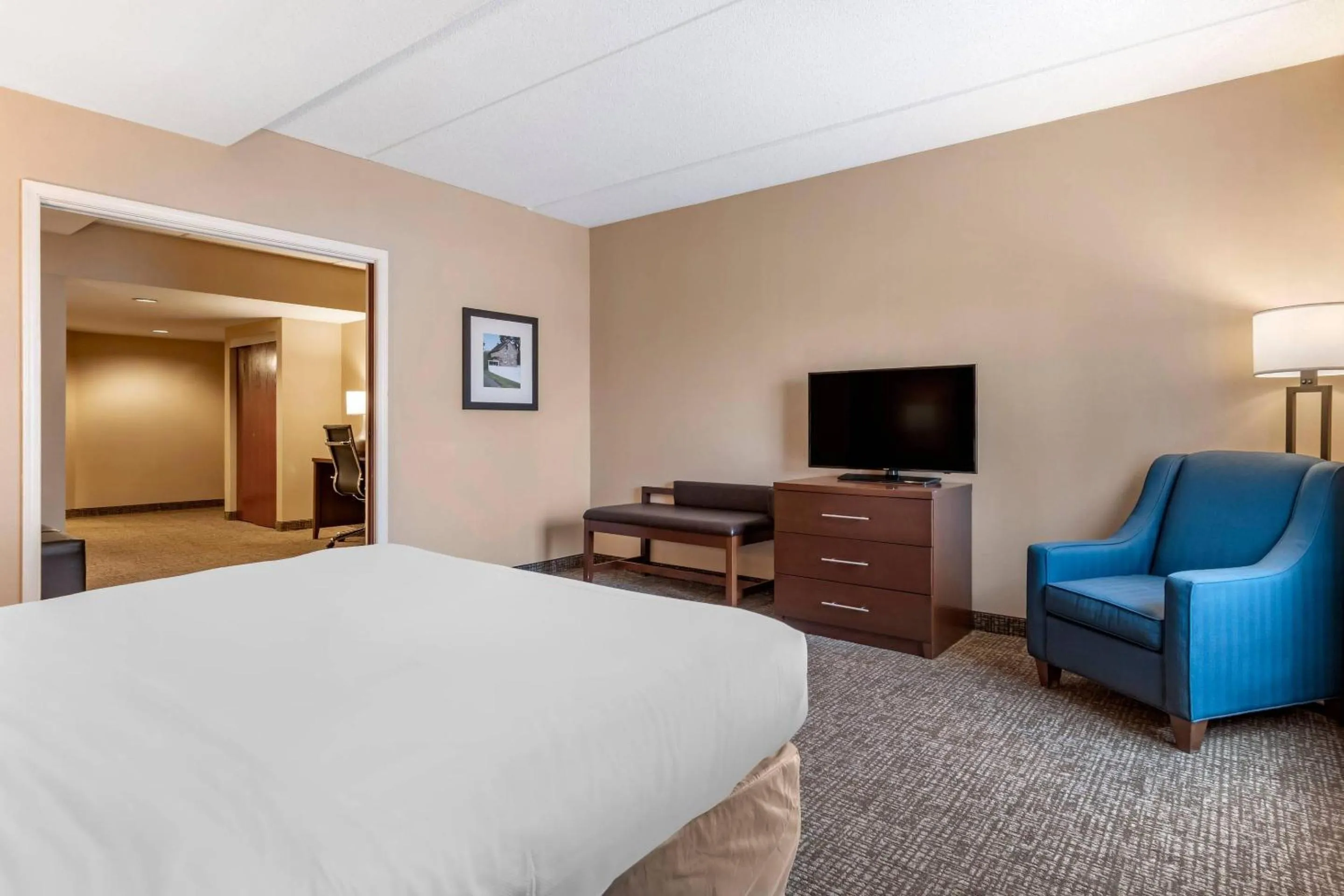 Bedroom, Bed in Comfort Suites Downtown Carlisle