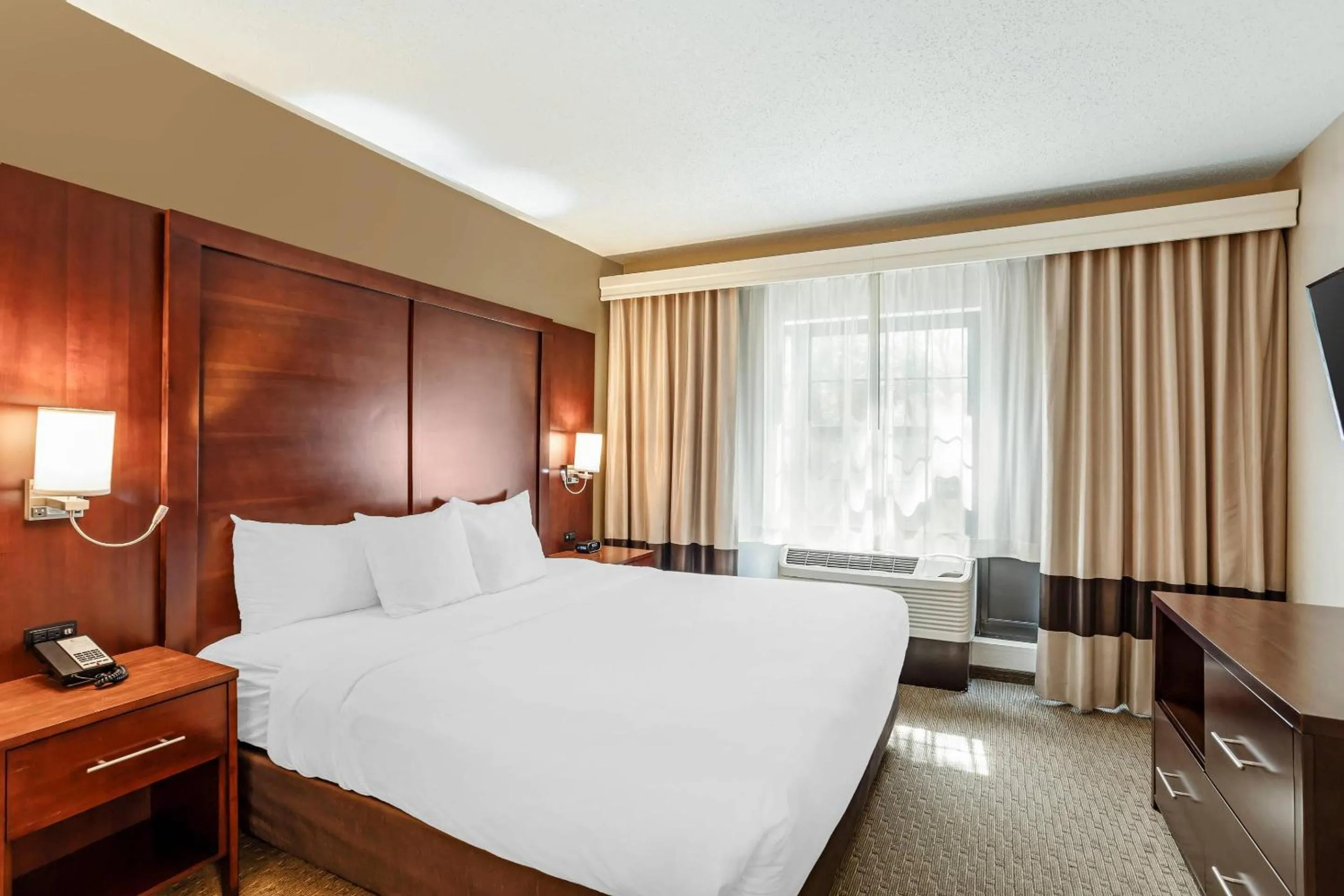 Bedroom, Bed in Comfort Suites State College near Penn State - Steps Away from PSU!