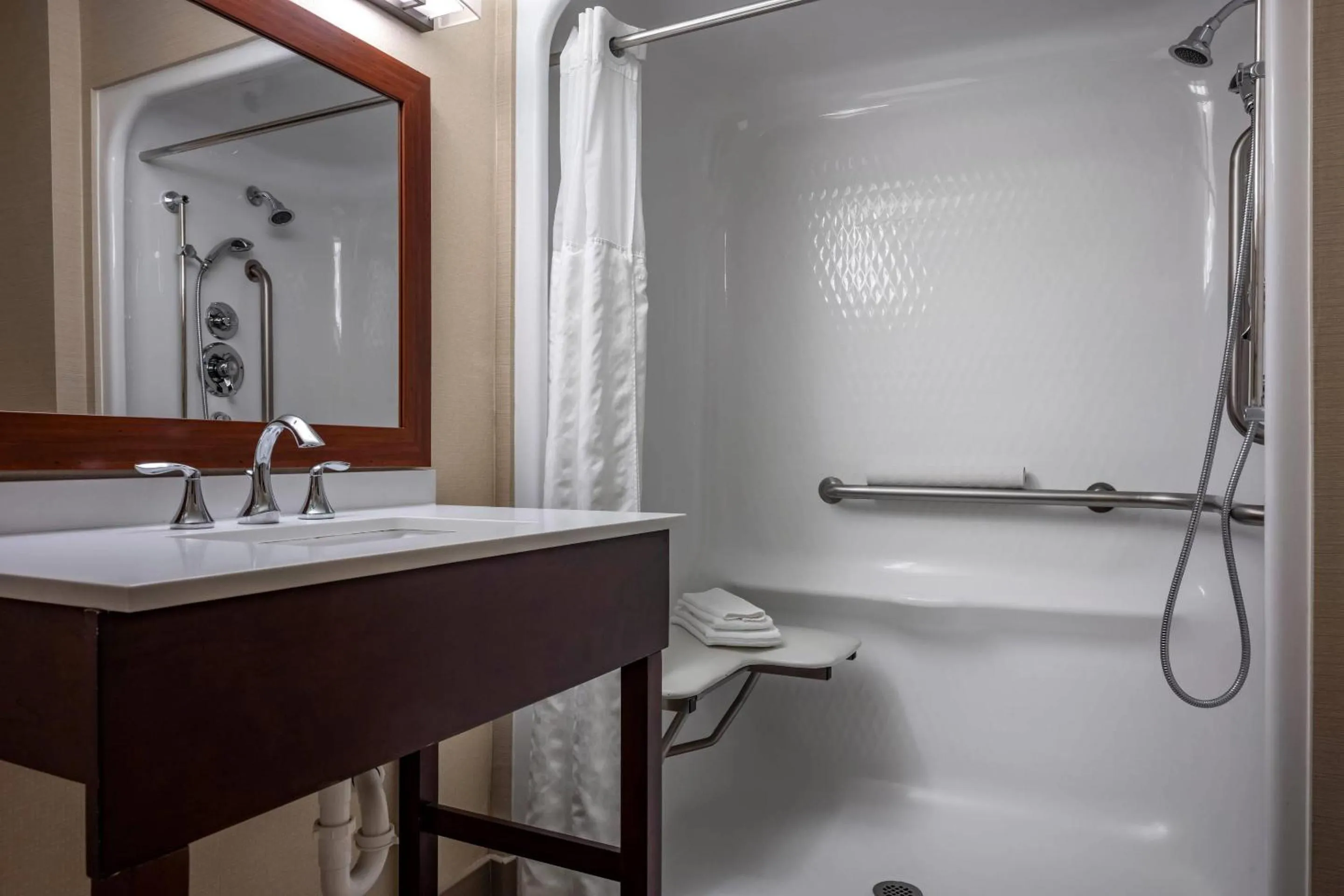 Shower in Comfort Suites State College near Penn State - Steps Away from PSU!