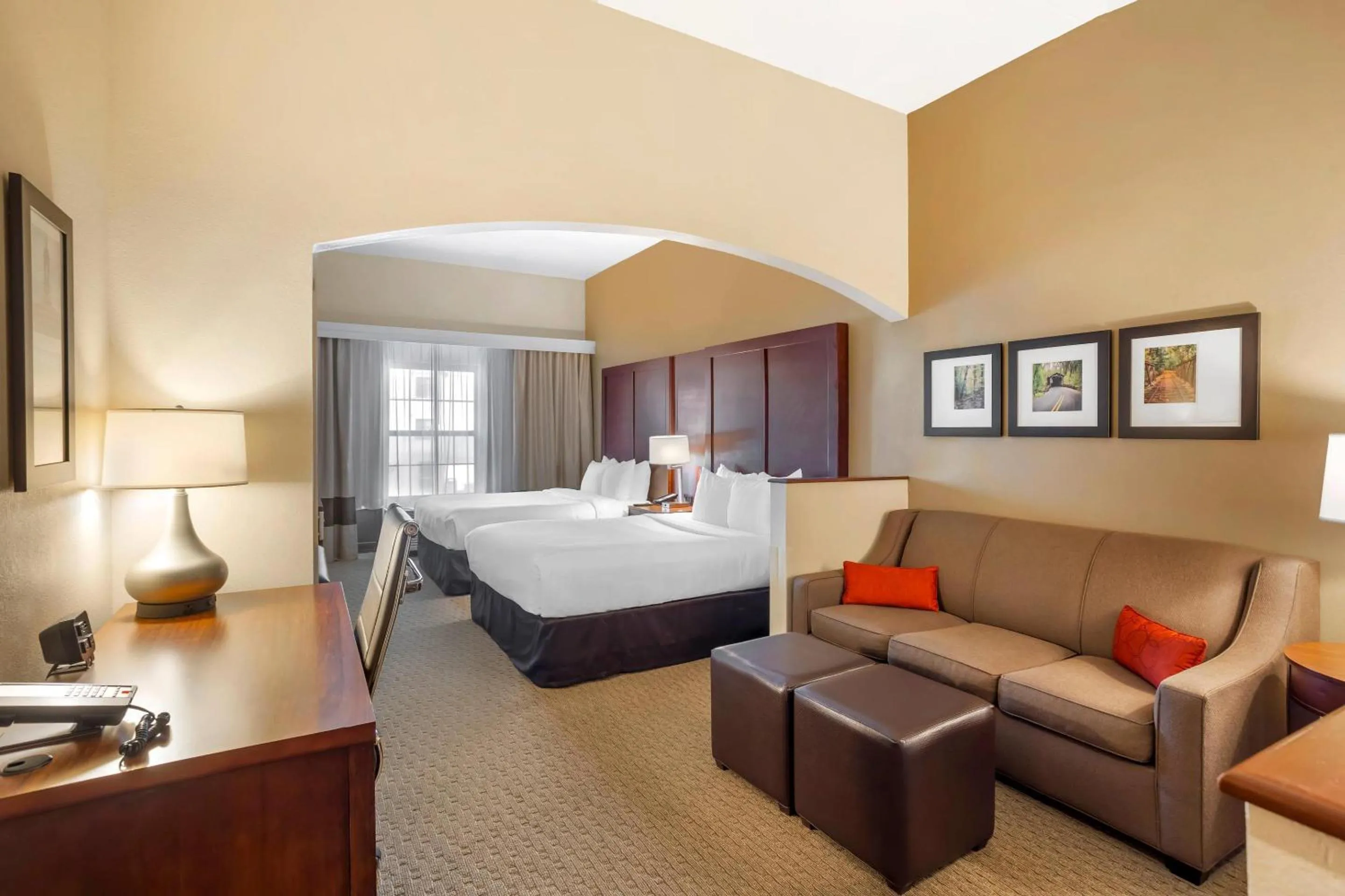 Bedroom, Bed in Comfort Suites State College near Penn State - Steps Away from PSU!