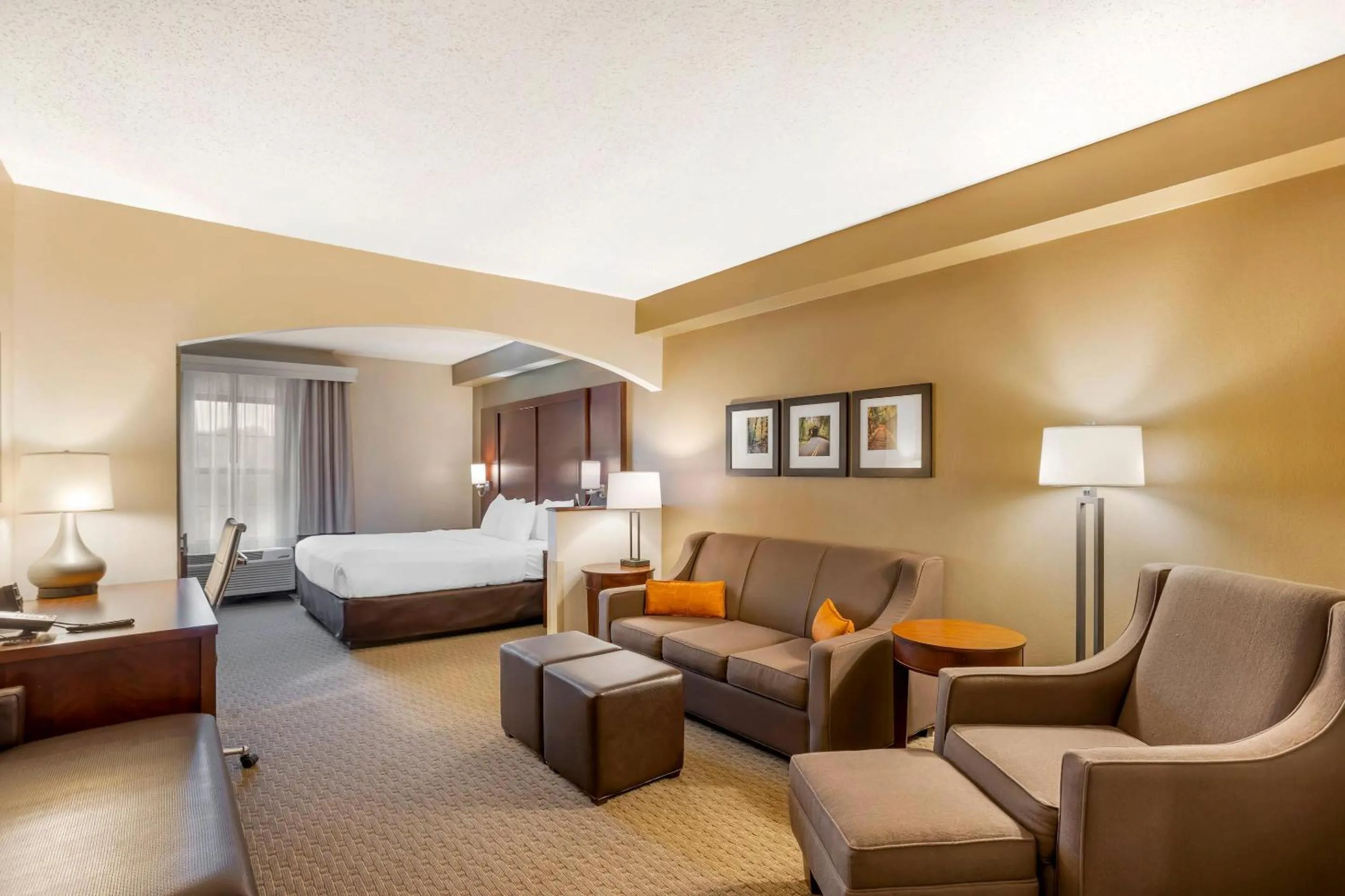 Bedroom, Bed in Comfort Suites State College near Penn State - Steps Away from PSU!