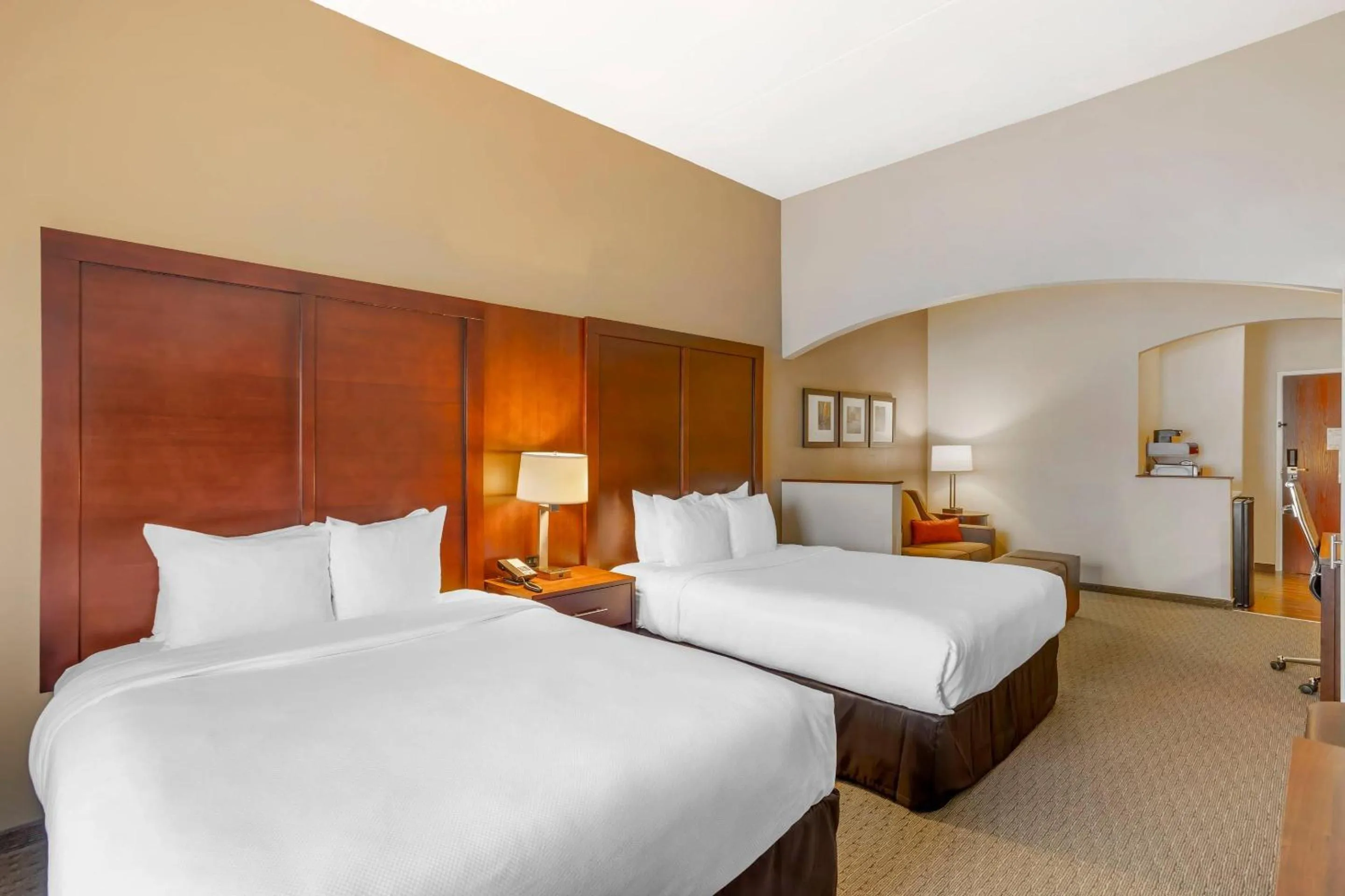 Bedroom, Bed in Comfort Suites State College near Penn State - Steps Away from PSU!