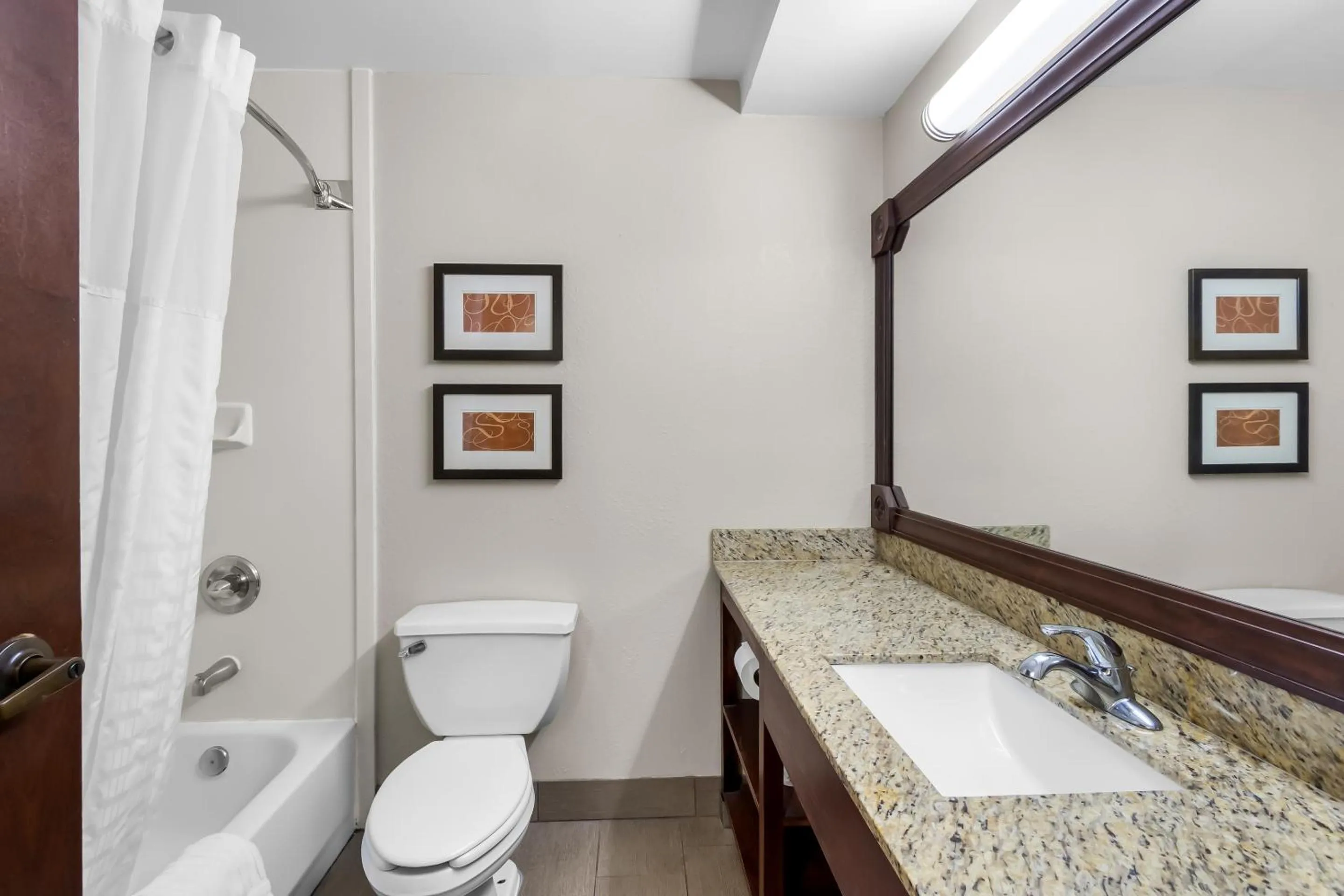 Bathroom in Comfort Suites Sumter near Shaw AFB