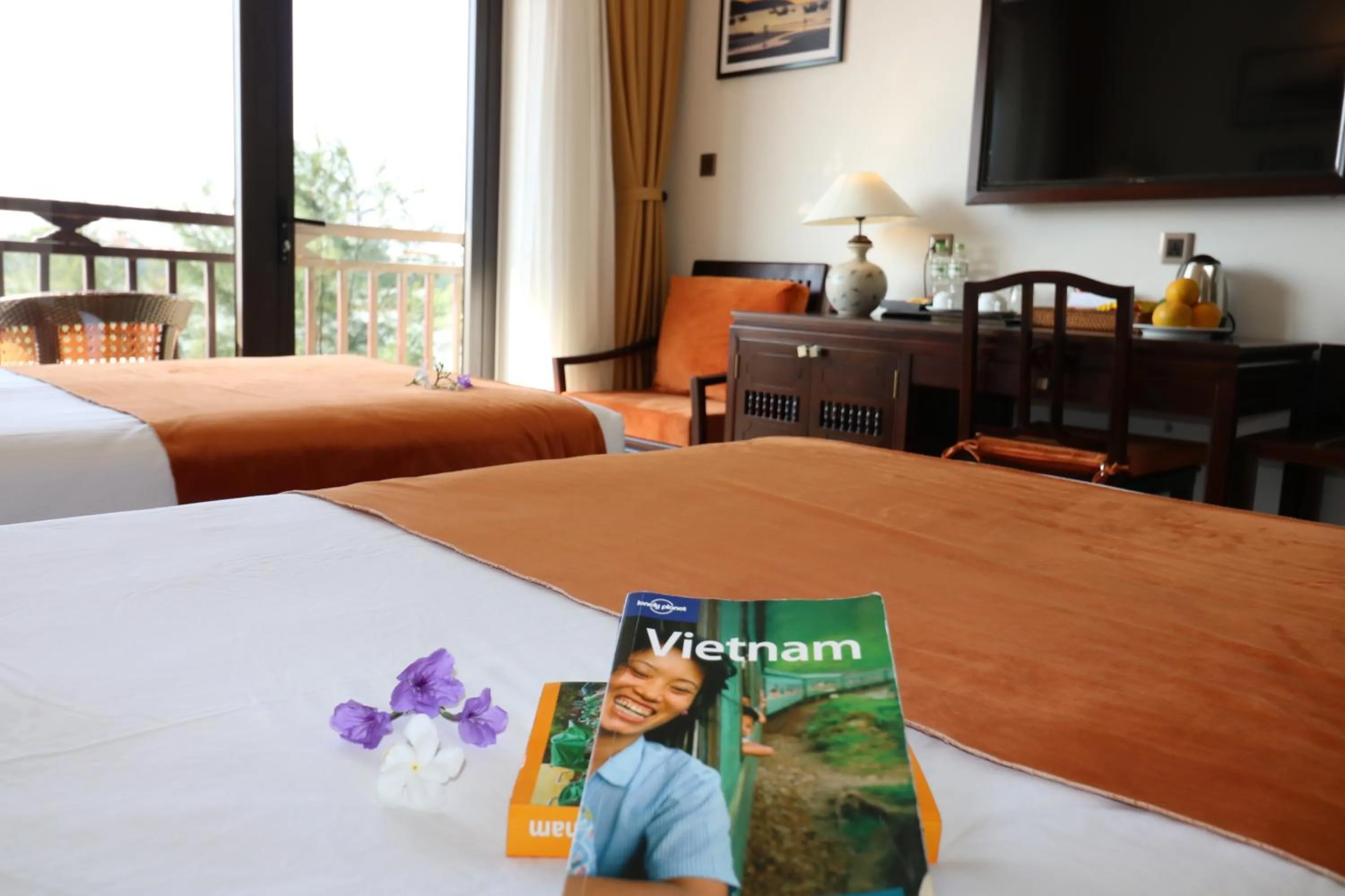 Bed in Roxana River Villa