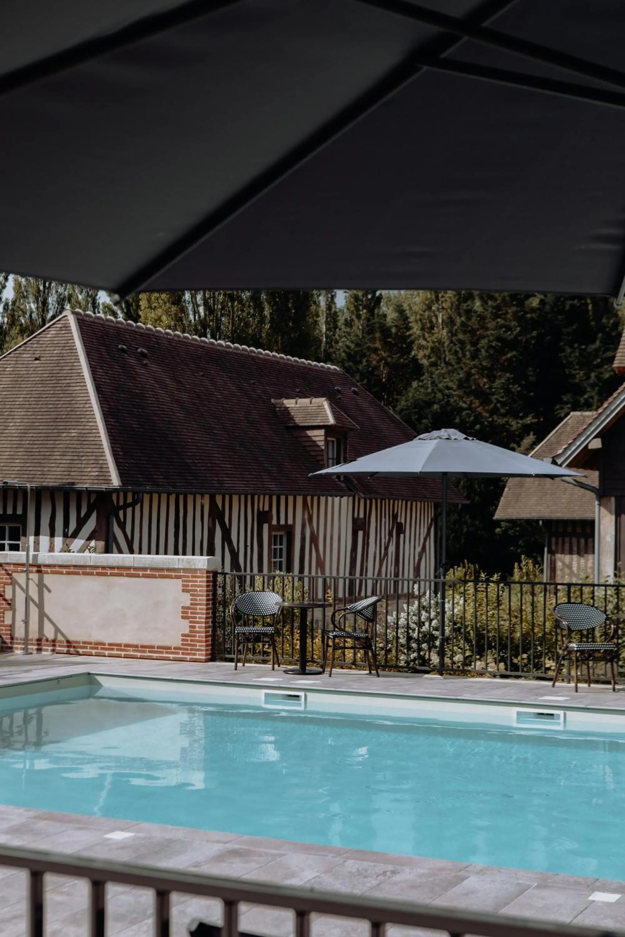 Pool view in Les Manoirs des Portes de Deauville - Small Luxury Hotel Of The World