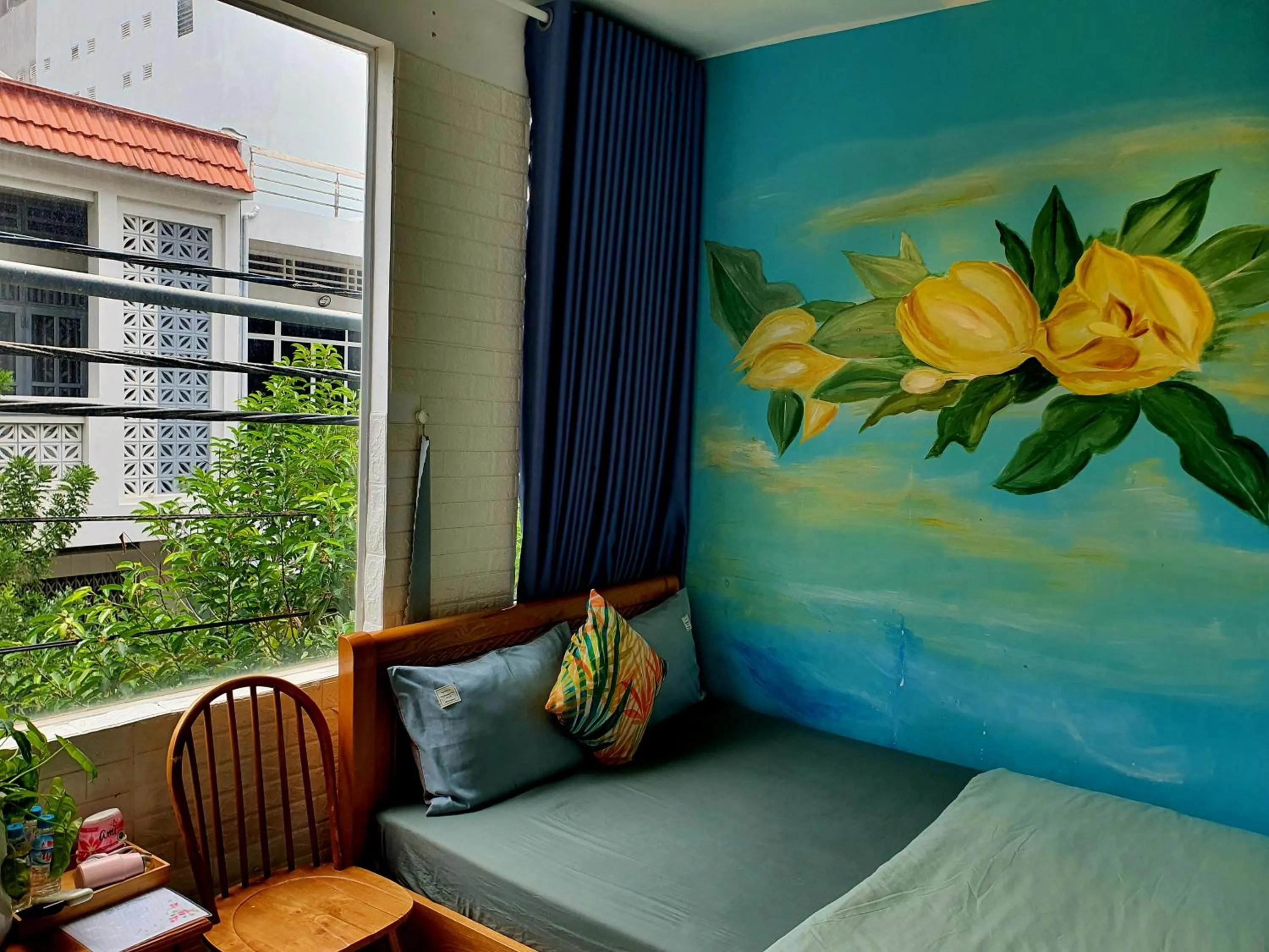 View (from property/room), Bed in Sông Suối Homestay