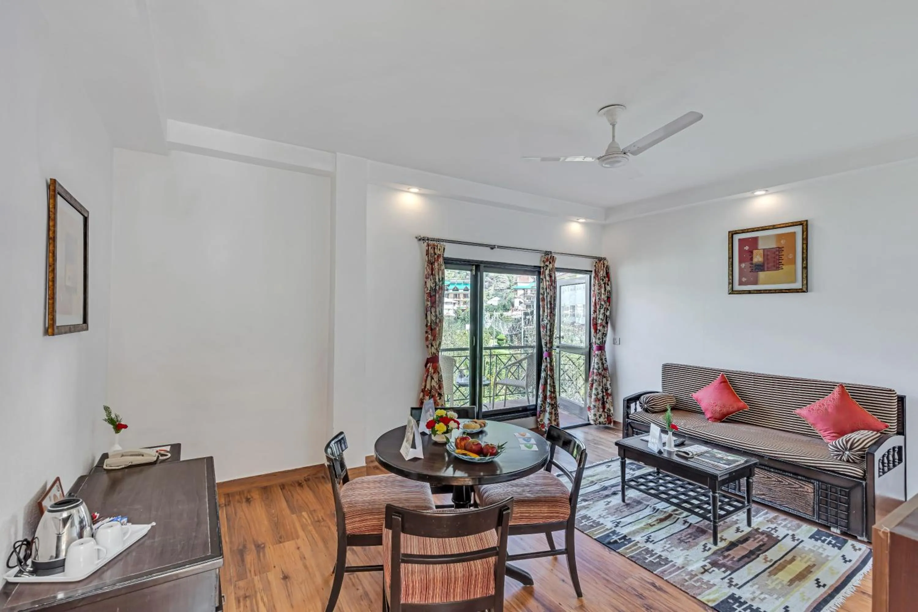 Living room in Club Mahindra Snow Peaks Manali