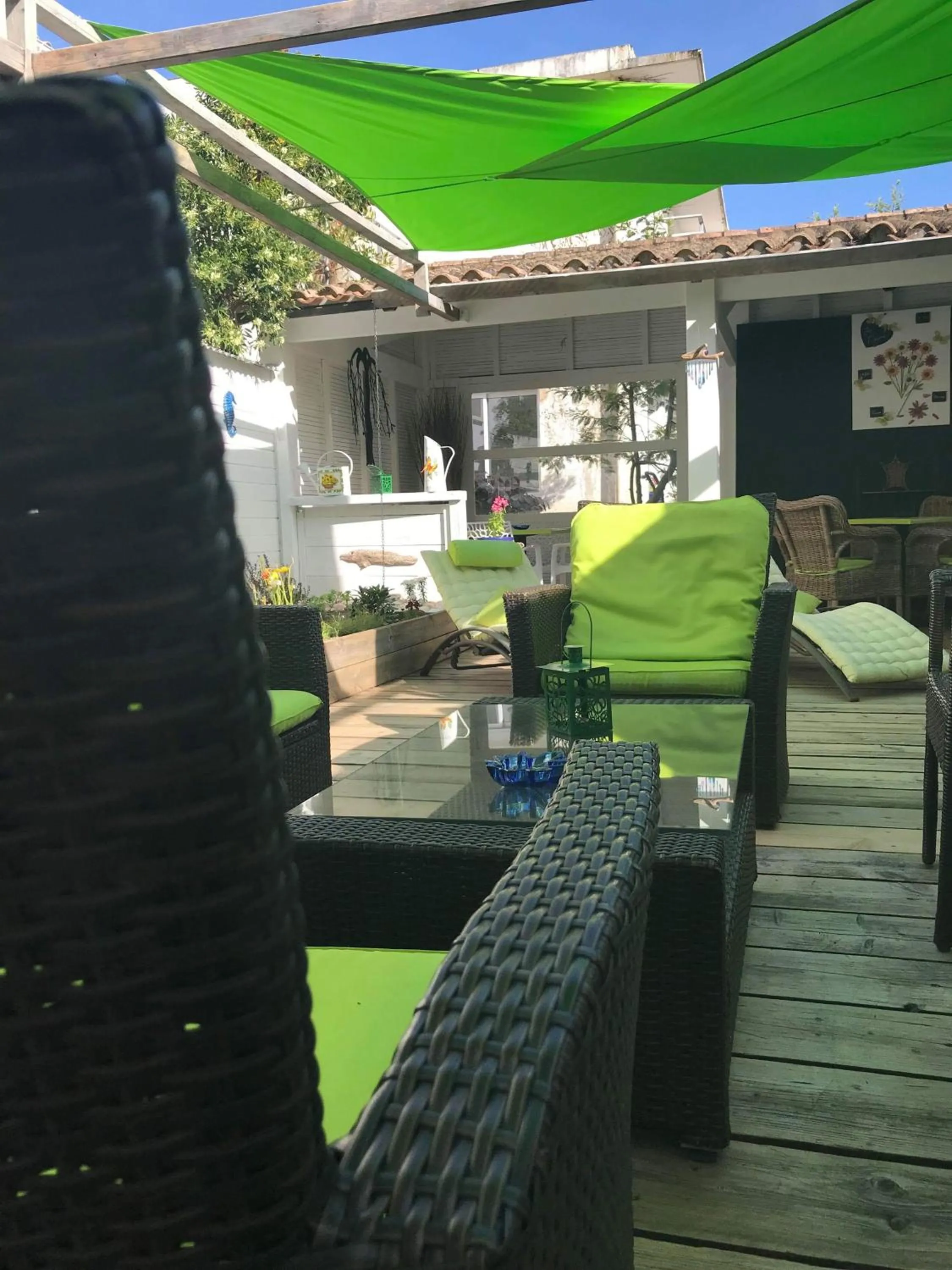 Patio in Hotel La Cote Oceane- Bureau- 250 m plage