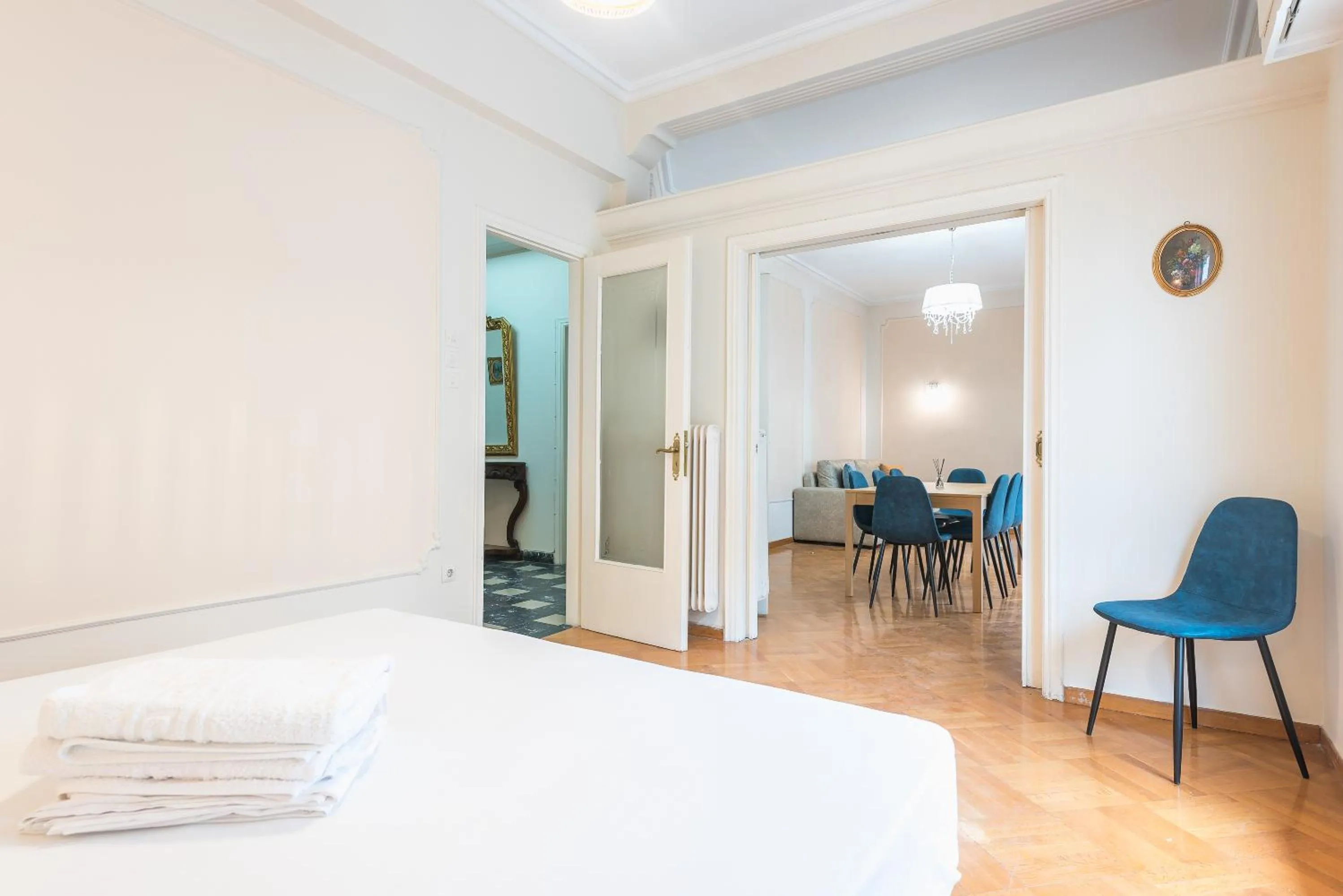 Bed in Athens Empire Paradise Apartment