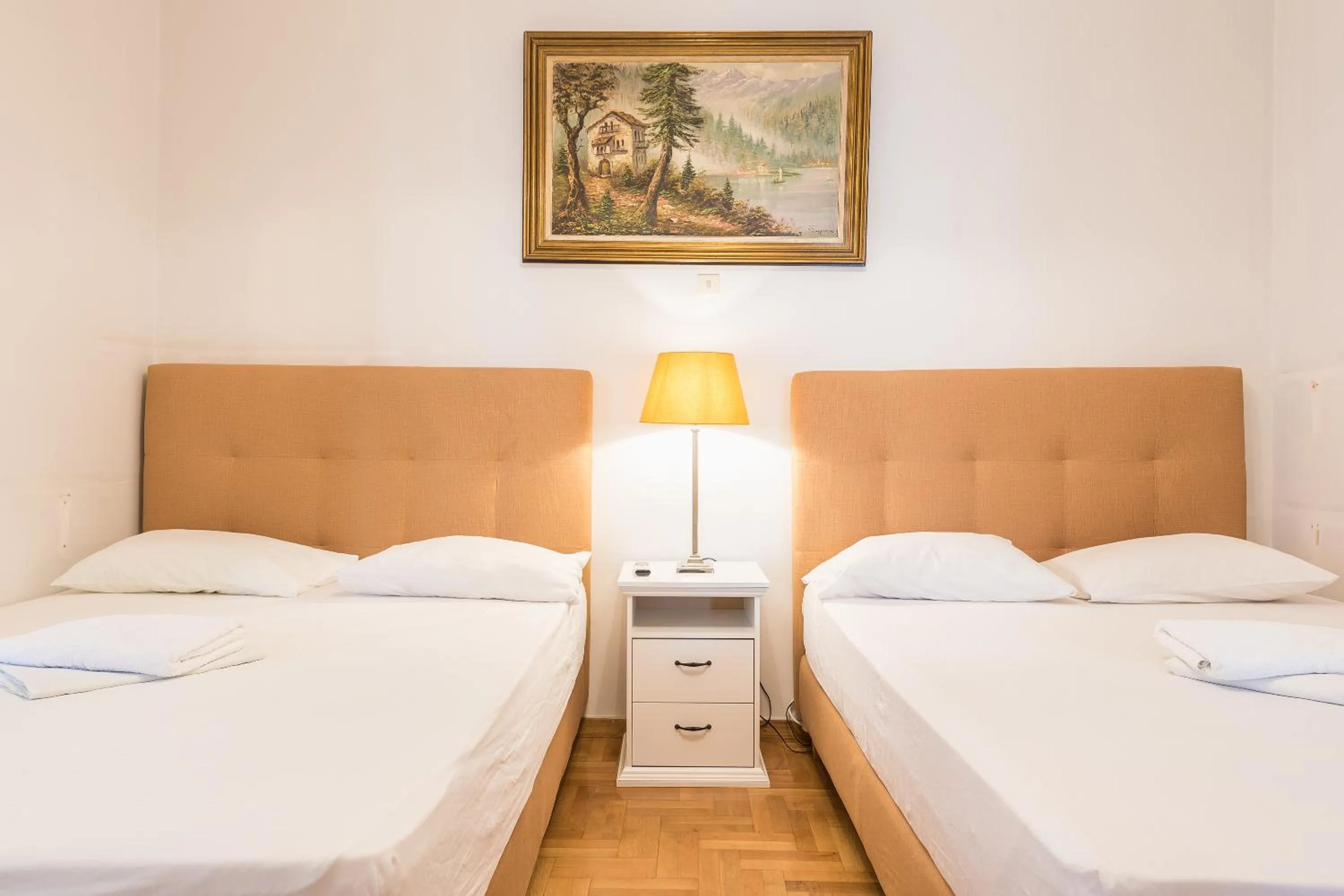 Bed in Athens Empire Paradise Apartment