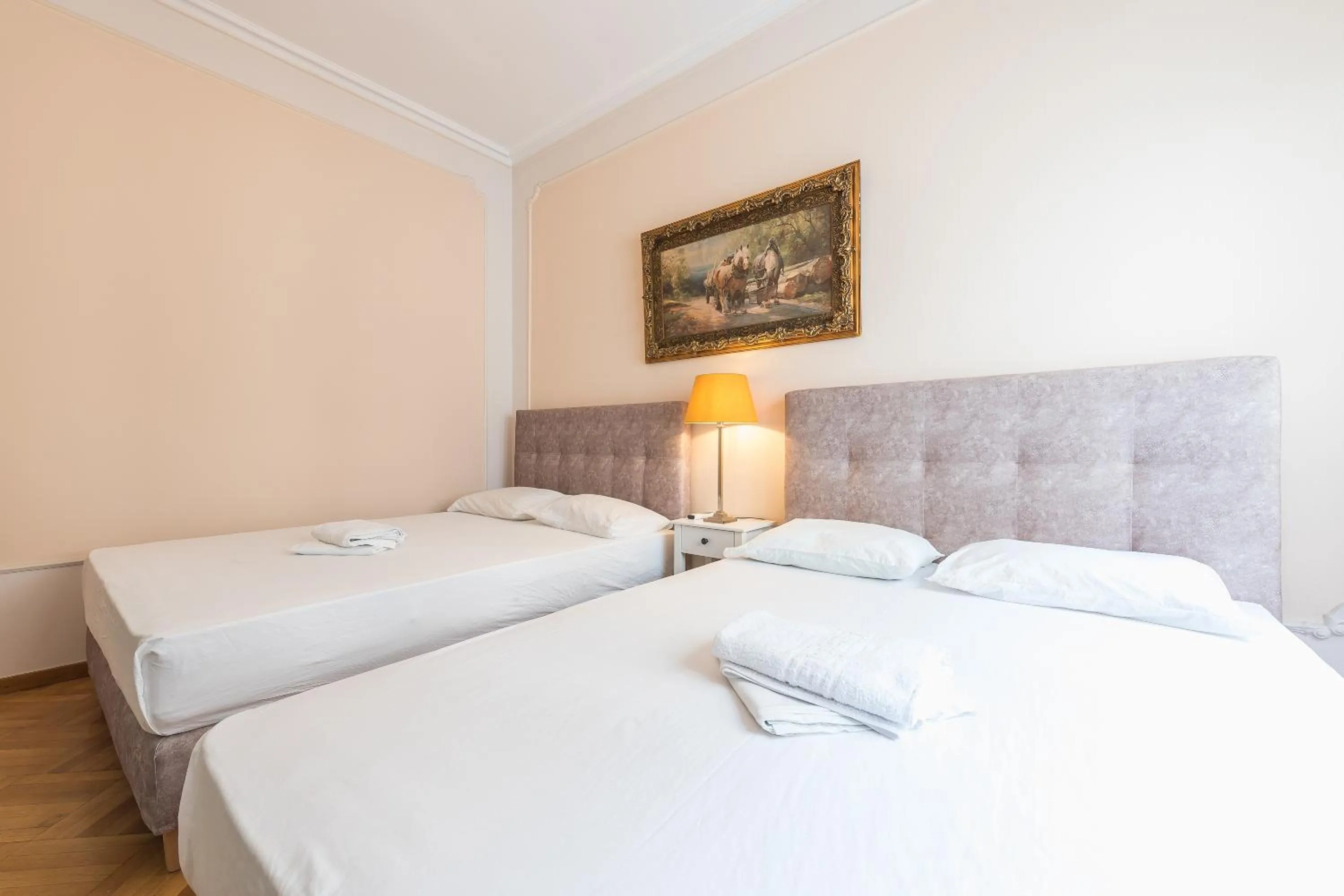 Bed in Athens Empire Paradise Apartment