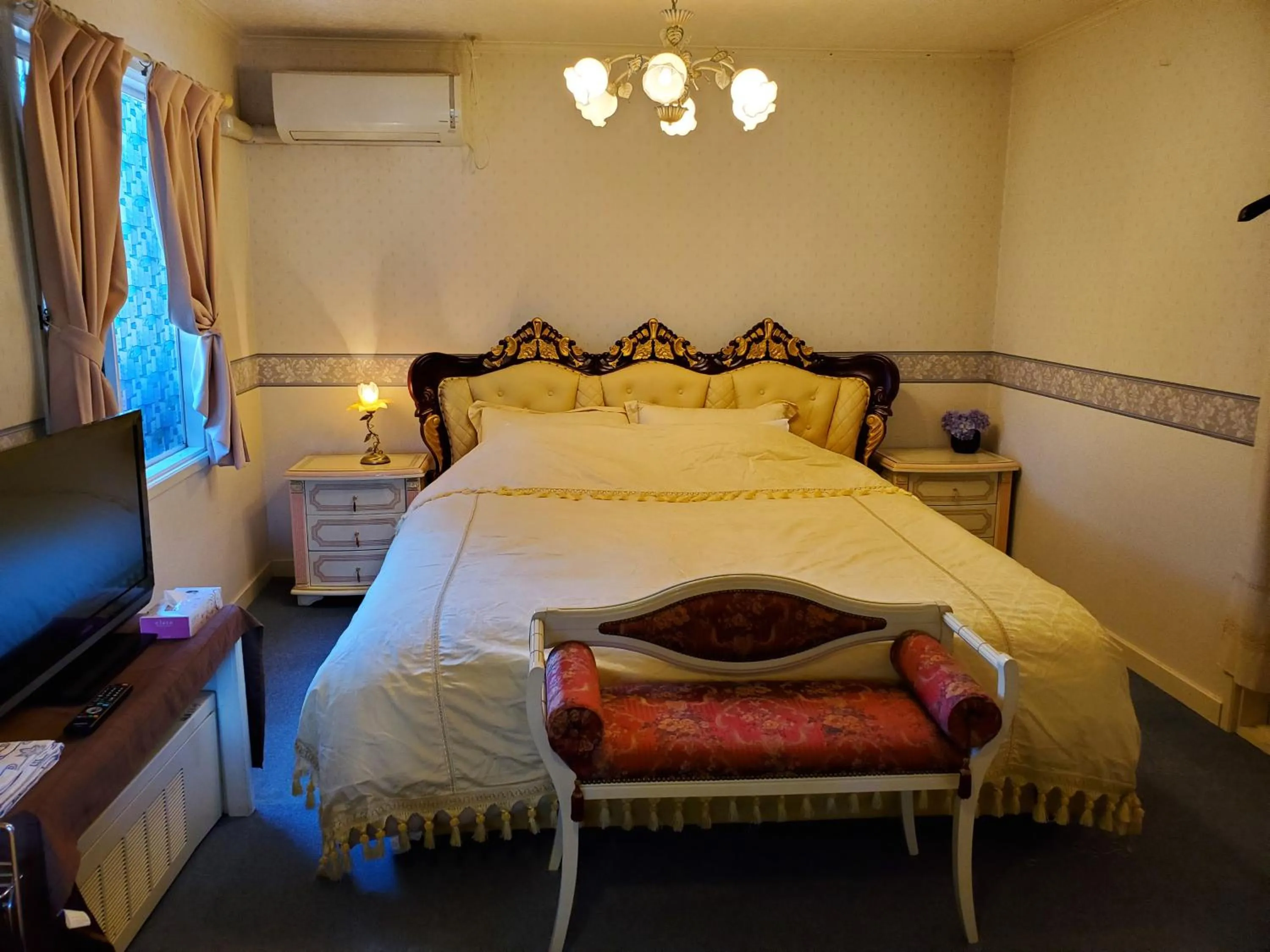 Bed in プチホテル葡萄屋