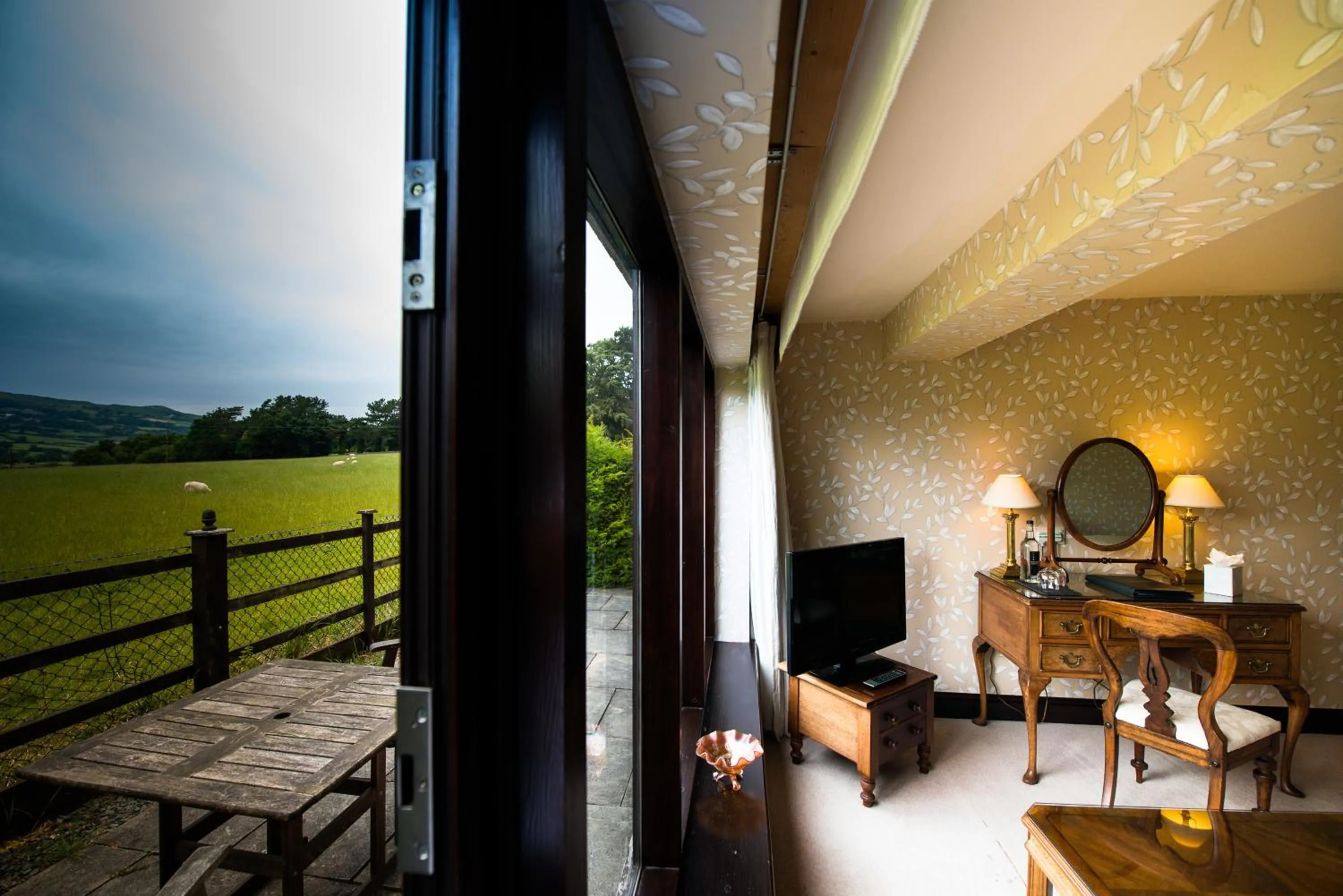 Garden view in The Groes Inn