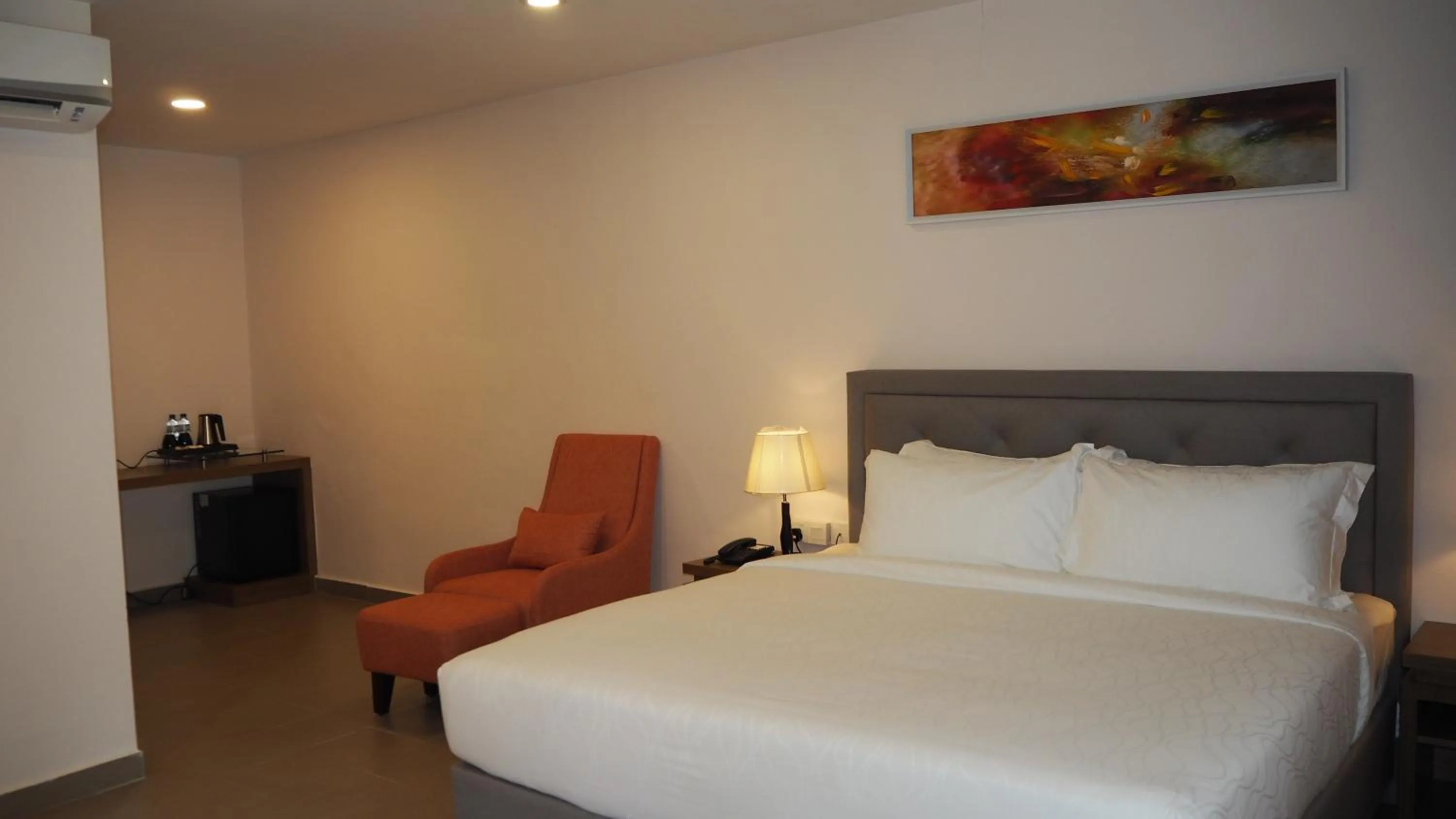 Bed in Lotus Seaview Beach Resort, Pengerang