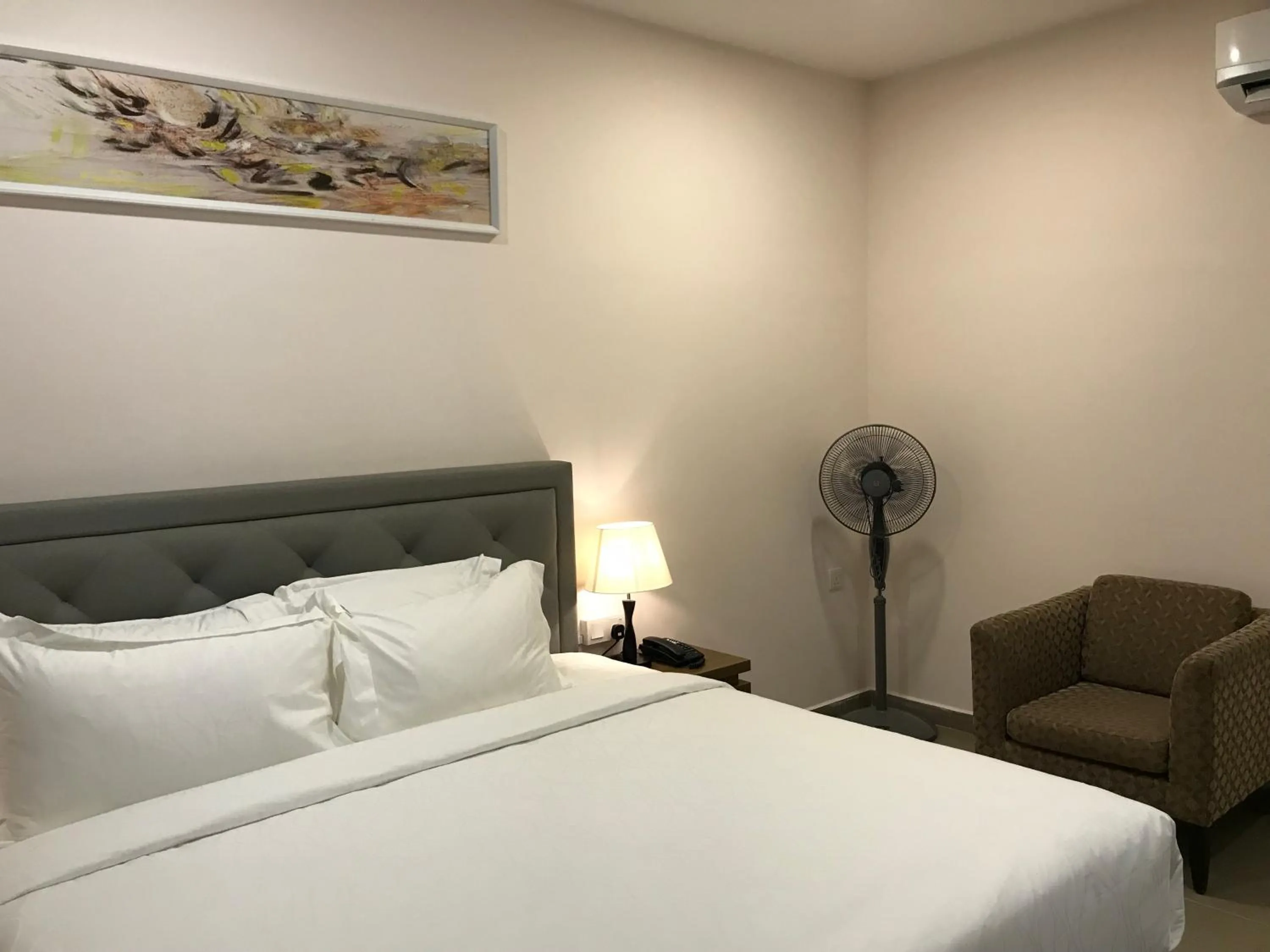 Bed in Lotus Seaview Beach Resort, Pengerang